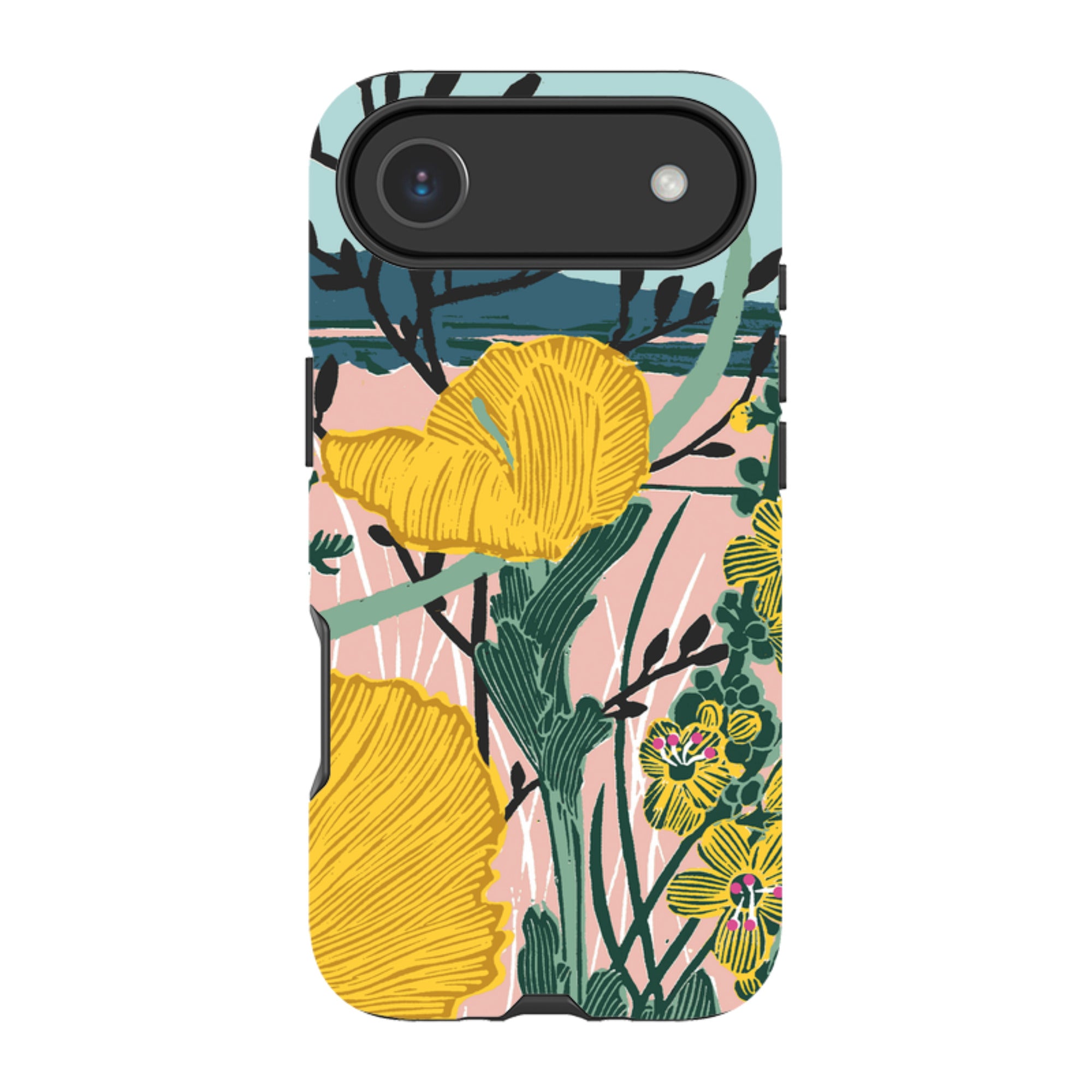 iPhone Tough Case - Yellow Poppies By Kate Heiss
