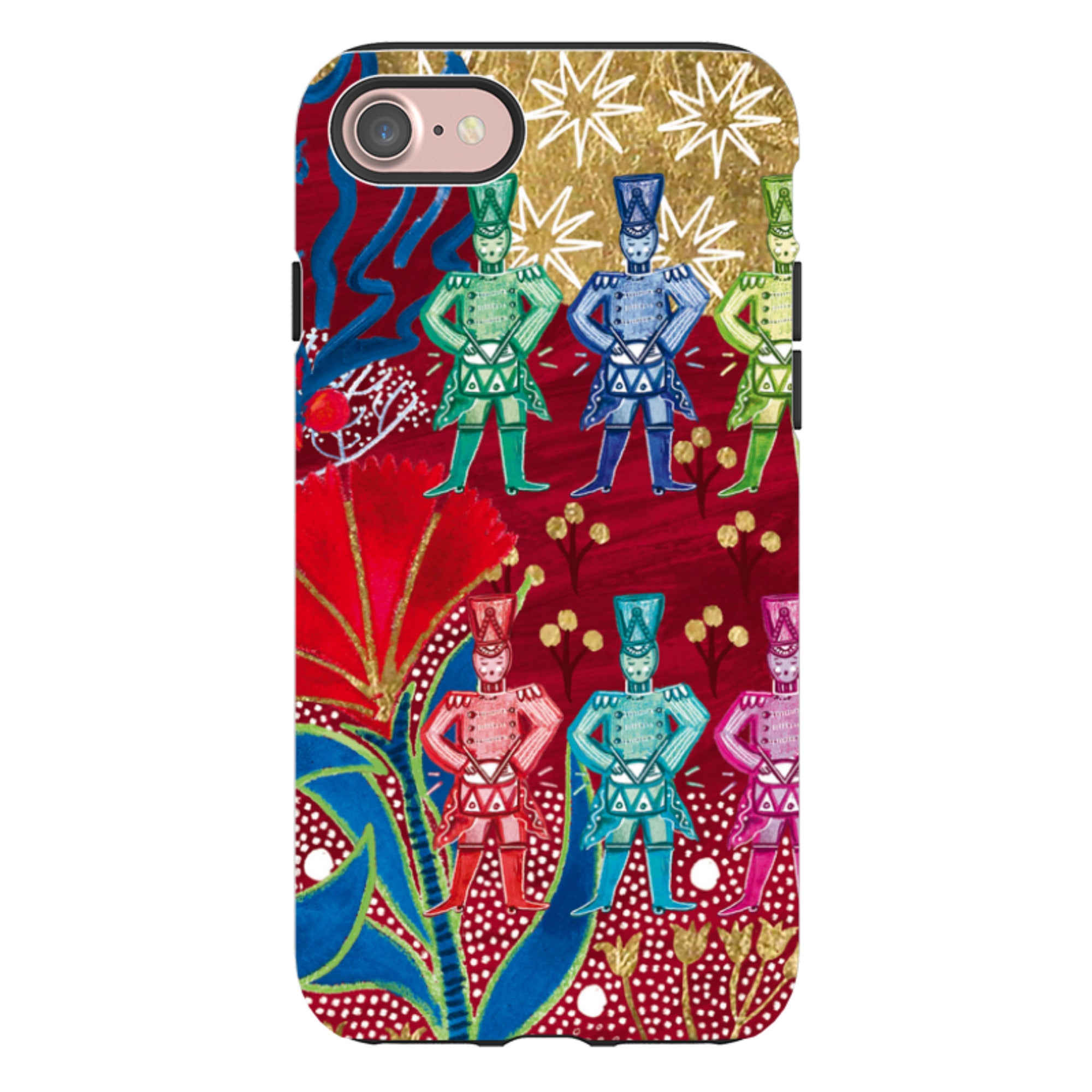 iPhone Tough Case - Drummers Drumming By Emma Frances Grant