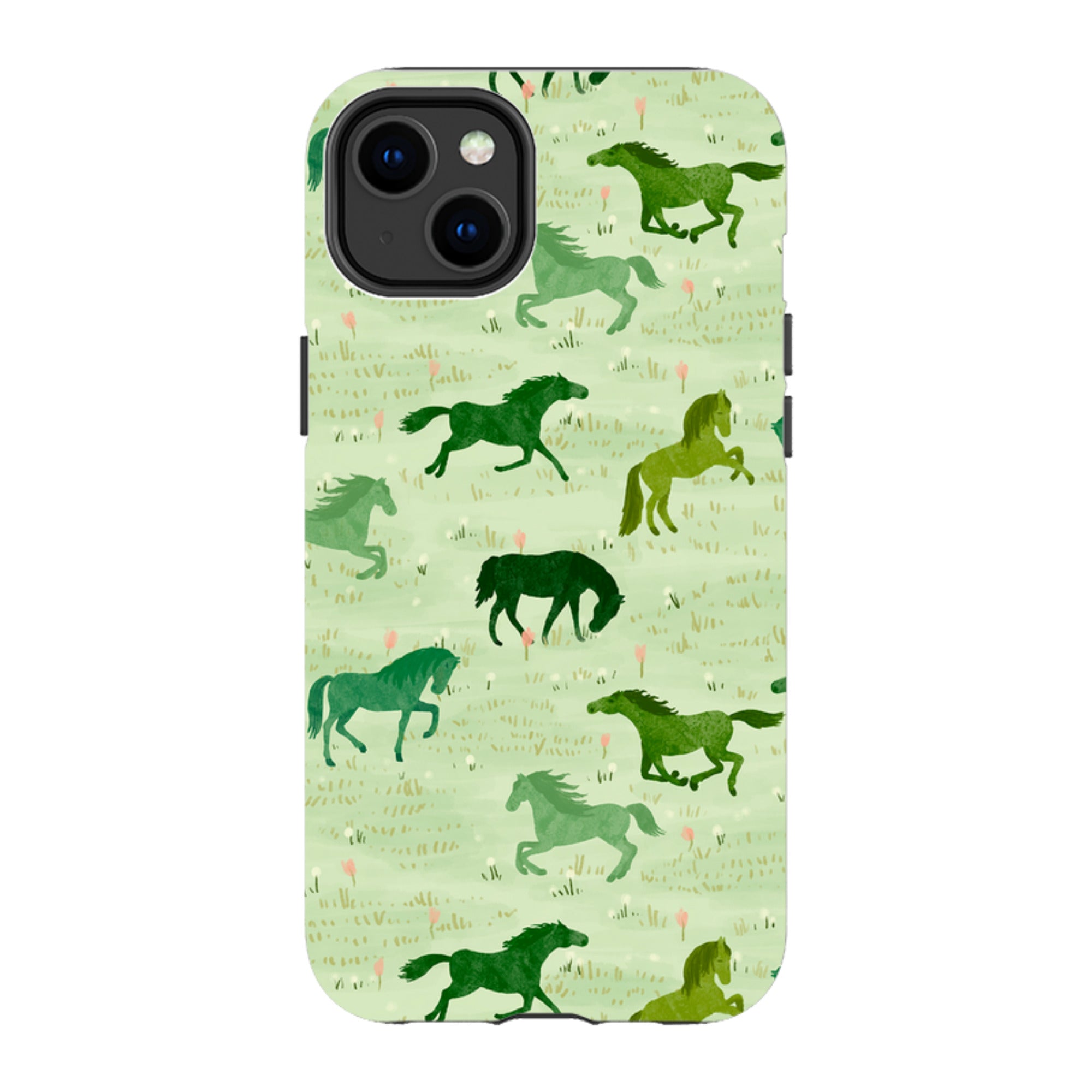 iPhone Tough Case - Wild Horses Meadow By Katherine Quinn