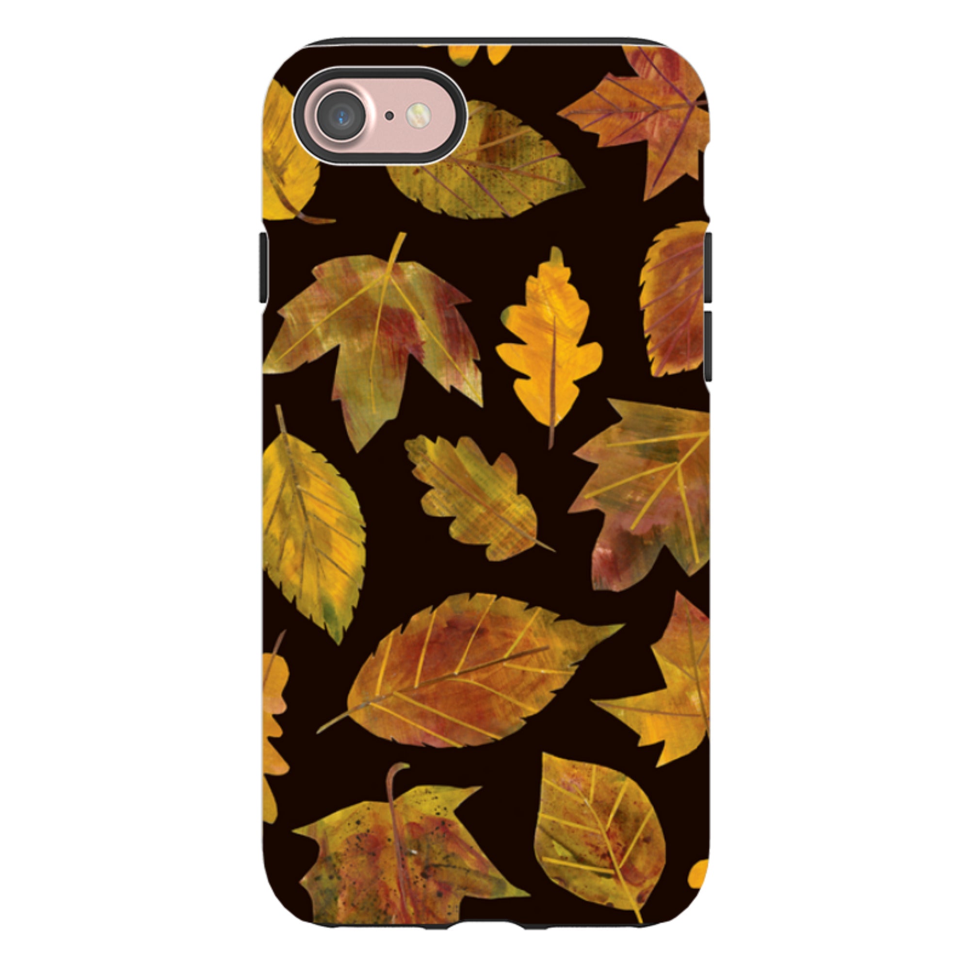iPhone Tough Case - Autumn Textured Leaves By Tracey English