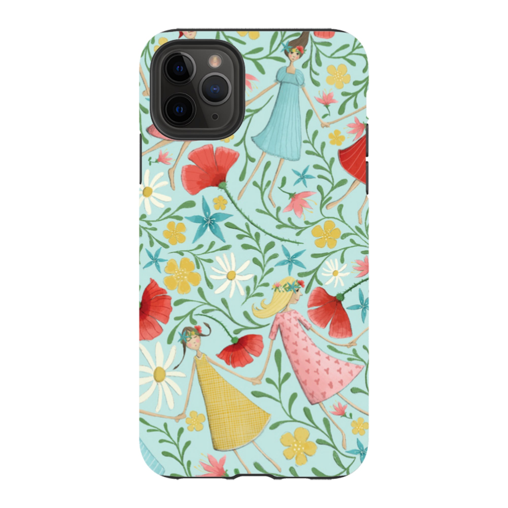 iPhone Tough Case - Midsummer Dance Blue By Maja Lindberg