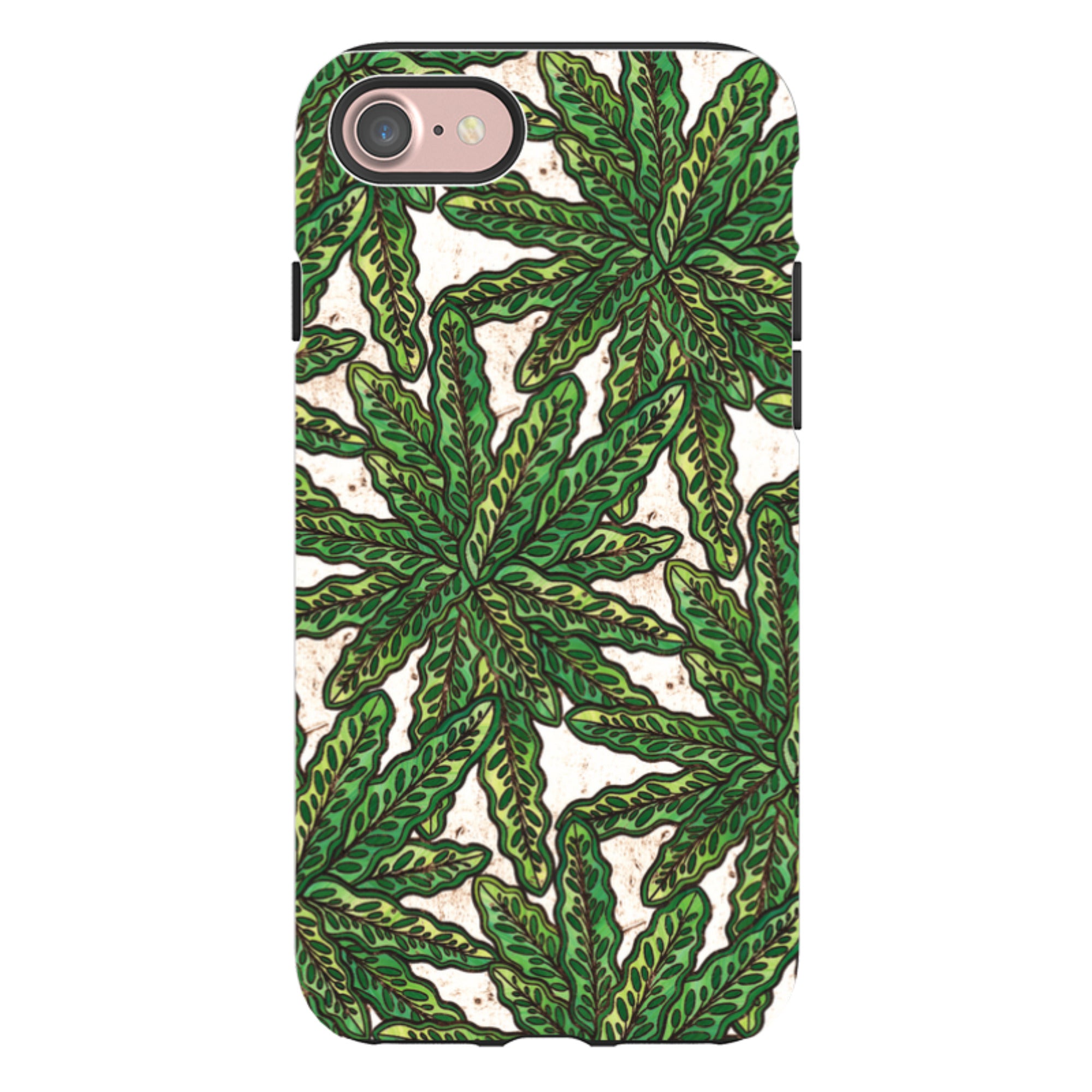 iPhone Tough Case - Green Floral By Amelia Bowman