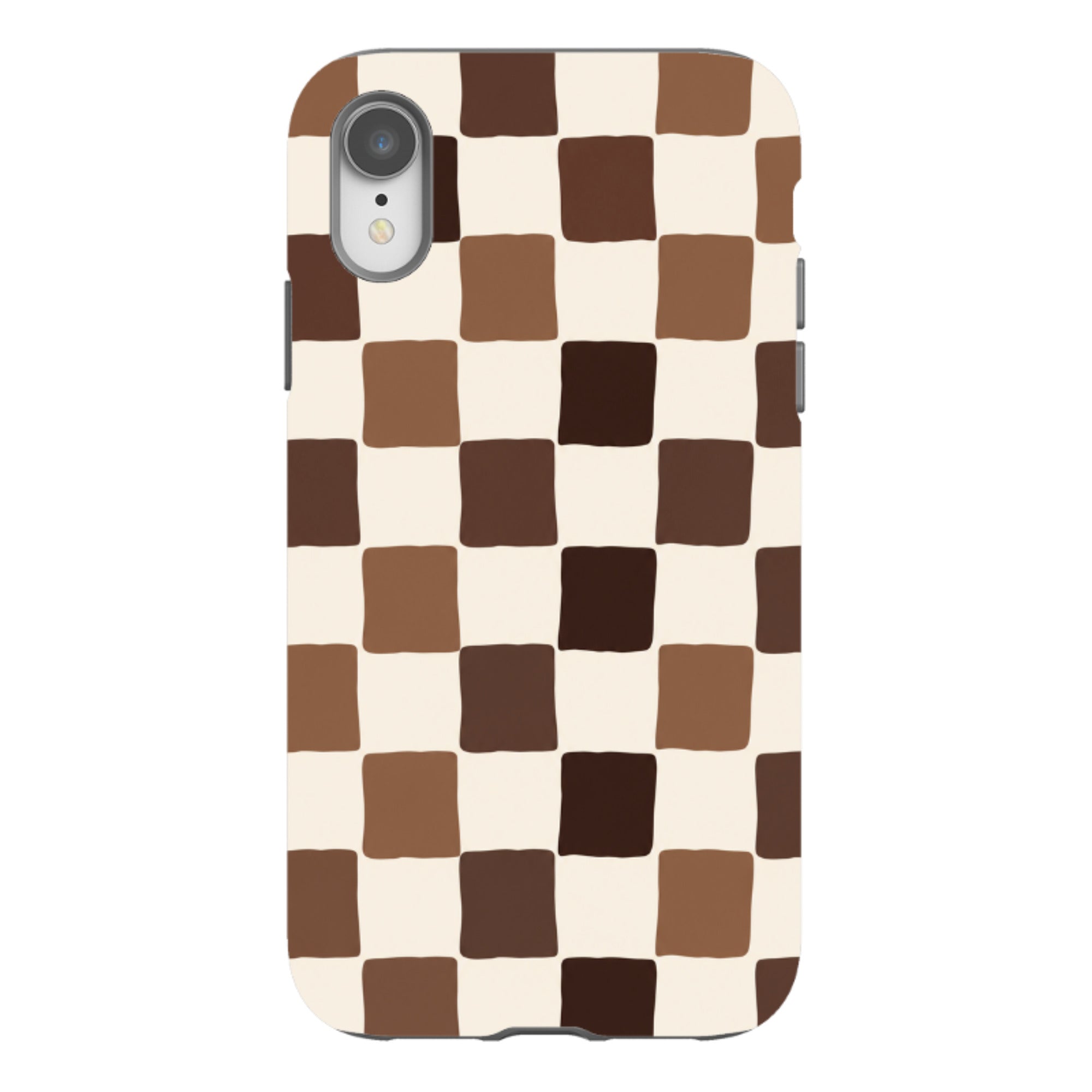 iPhone Tough Case - Brown Checkerboard