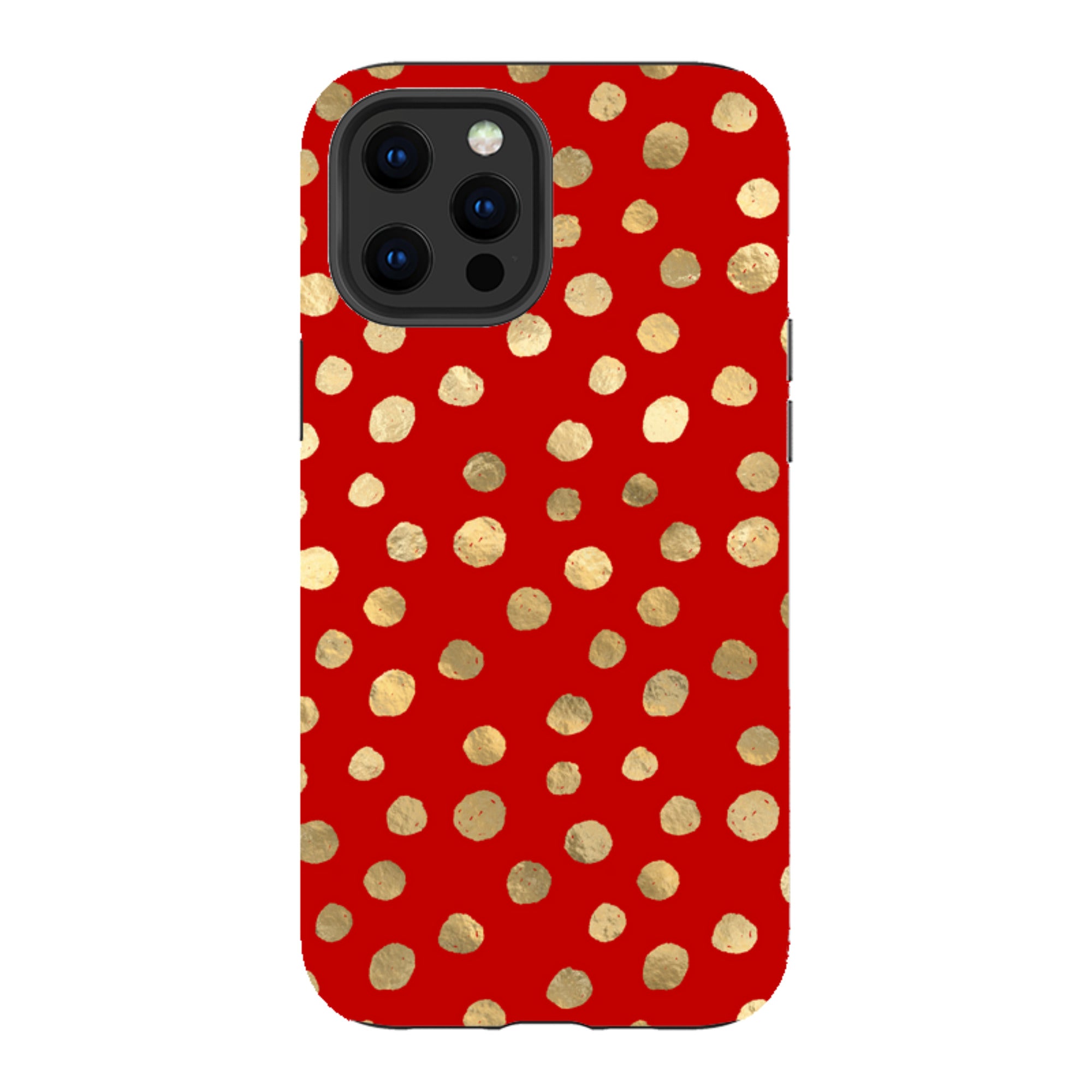 iPhone Tough Case - Burgundy and Gold Stars