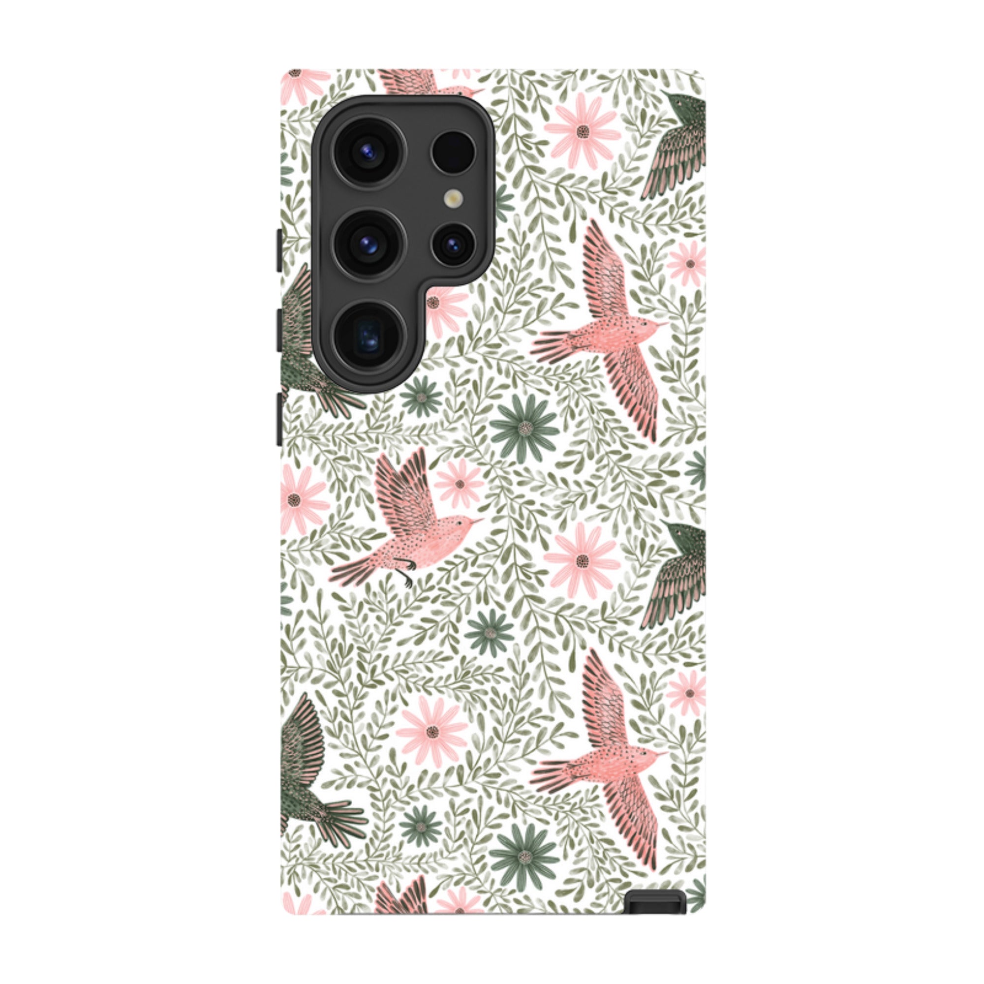 Samsung Tough Case - Bird Pattern Green By Lee Foster Wilson