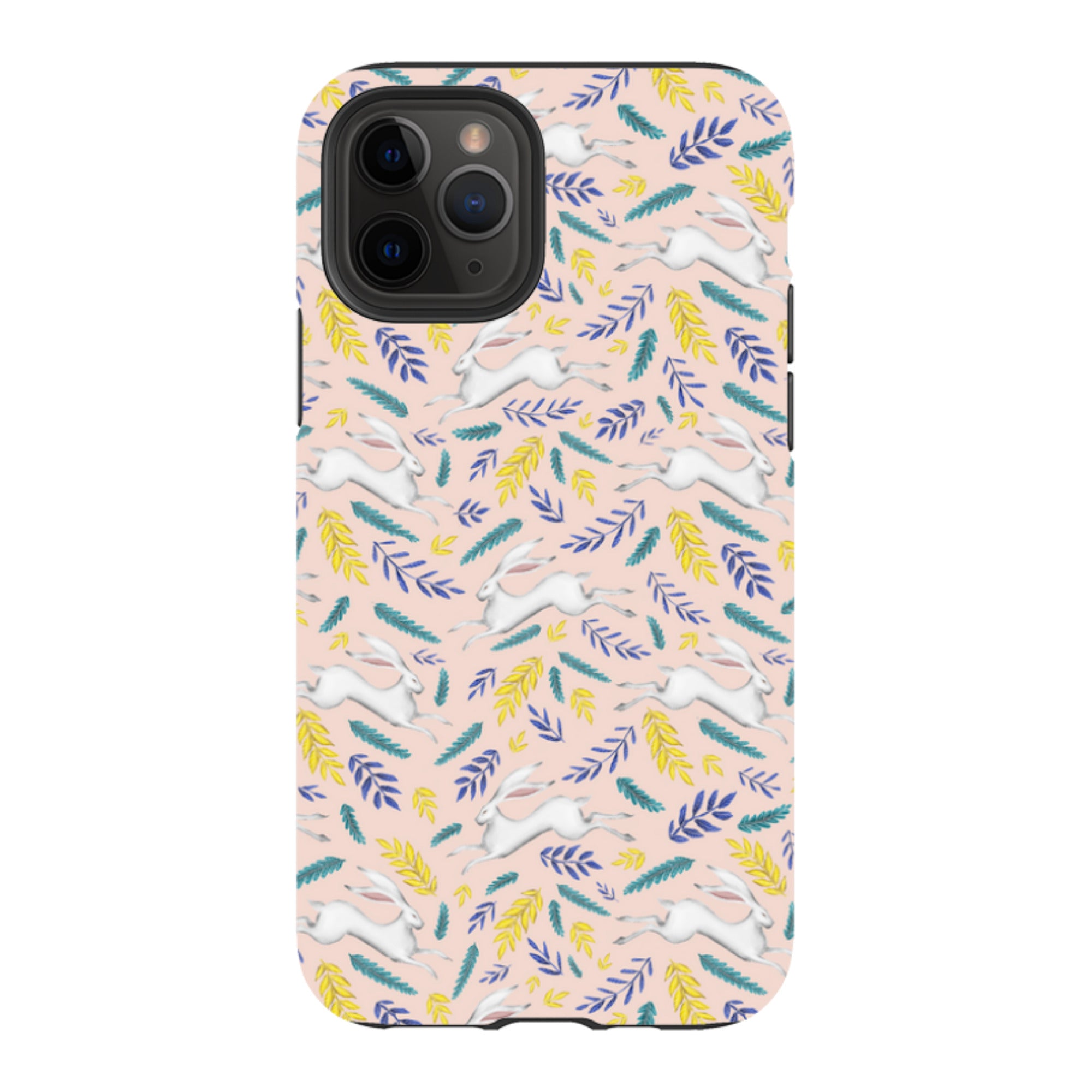 iPhone Tough Case - White Hare Pattern By Catherine Rowe