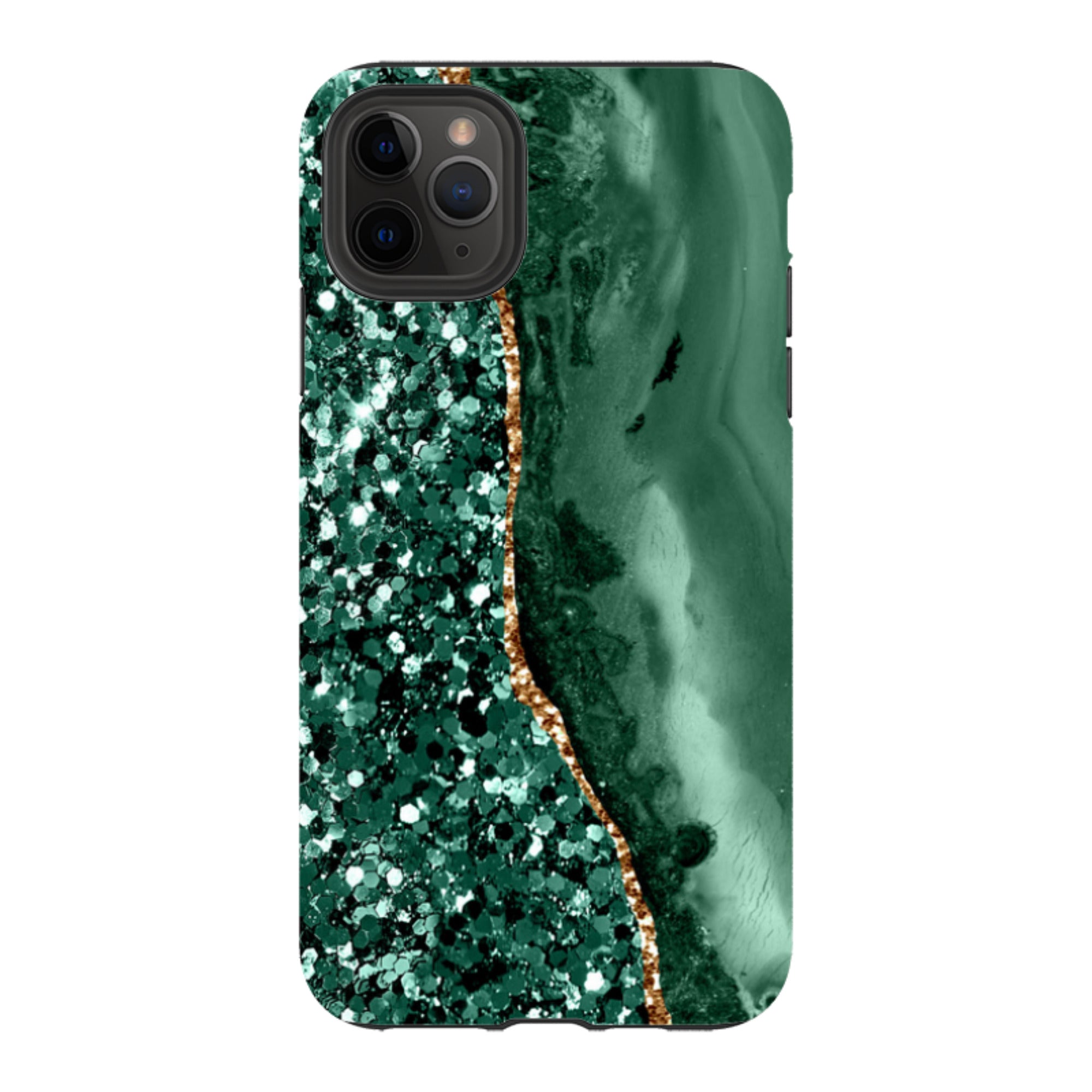 iPhone Tough Case - Green Shade (case does not glitter)