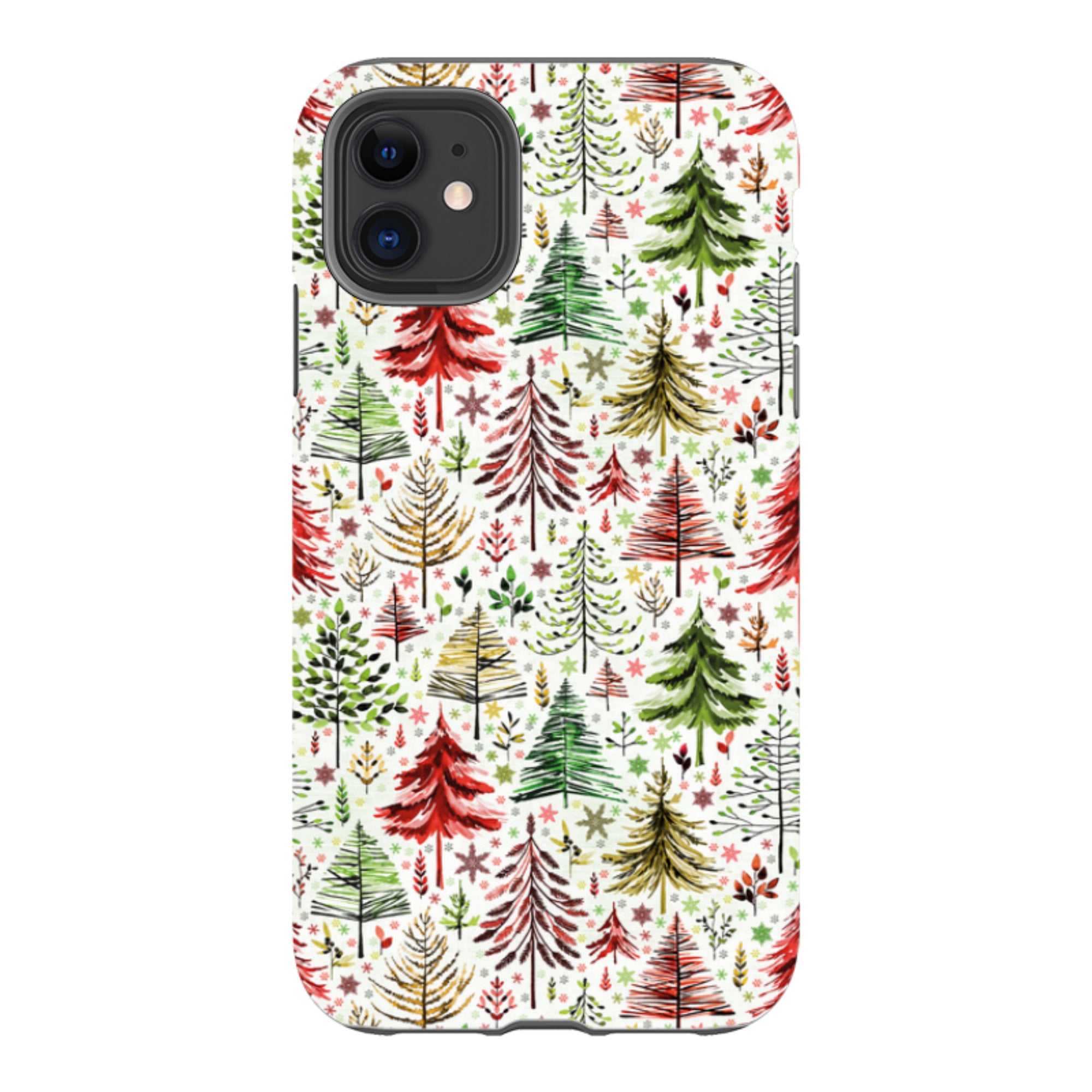 iPhone Tough Case - Xmas Trees By Elisabeth Haager