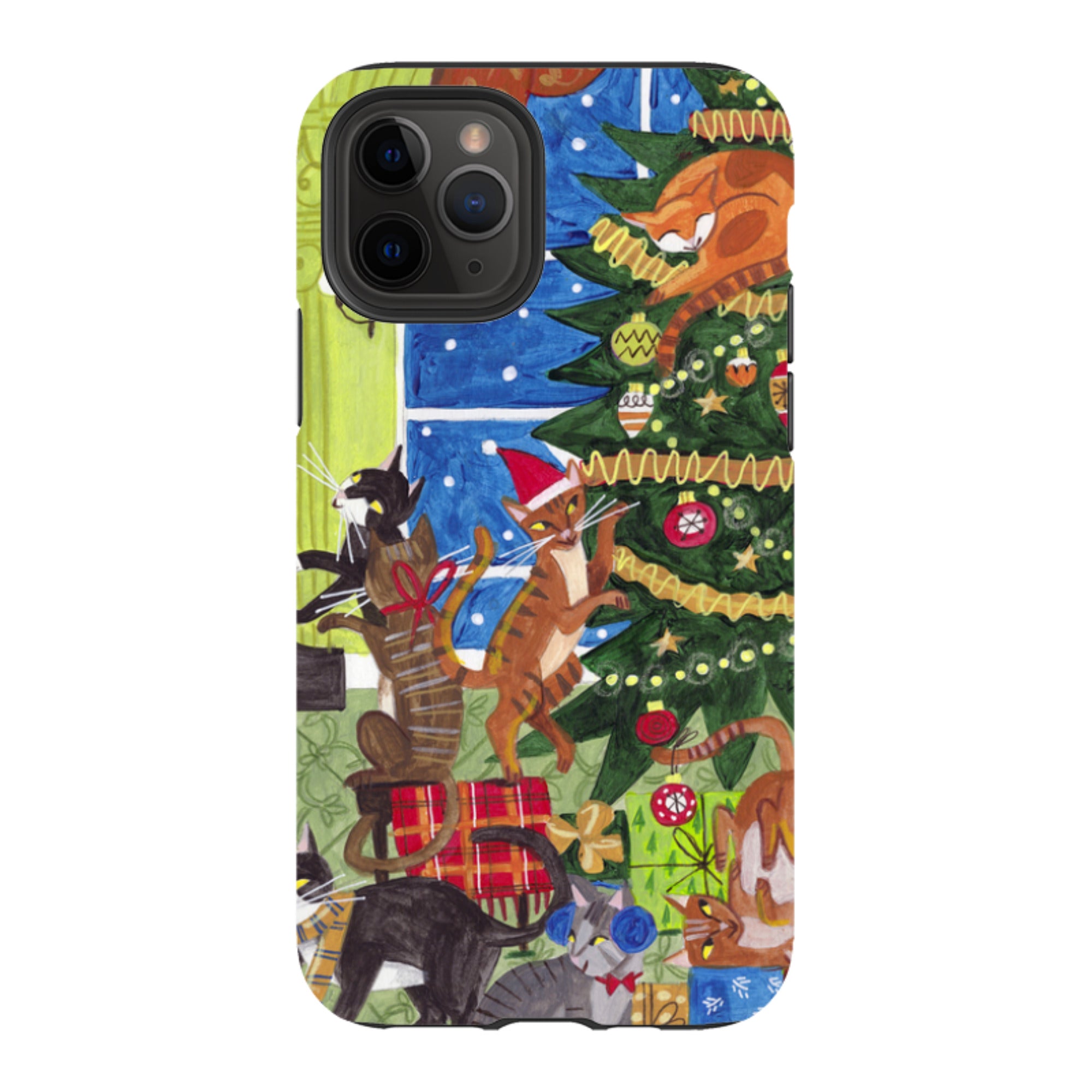 iPhone Tough Case - Christmas Cats By Caroline Bonne Muller
