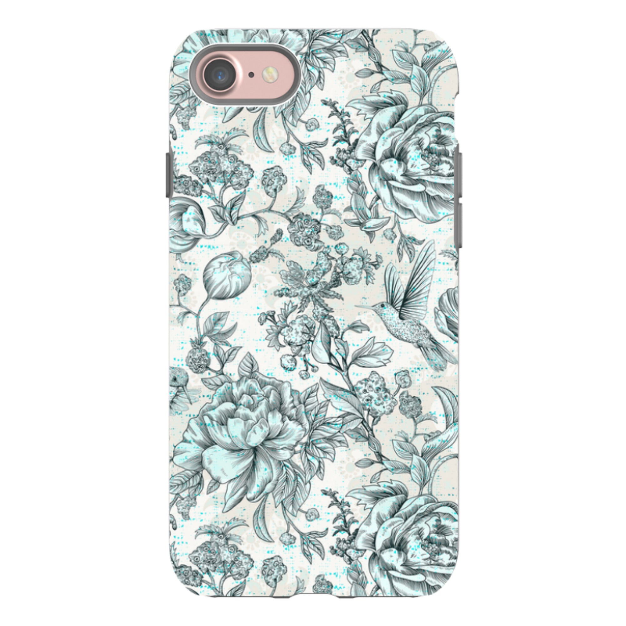 iPhone Tough Case - Blue Peonies