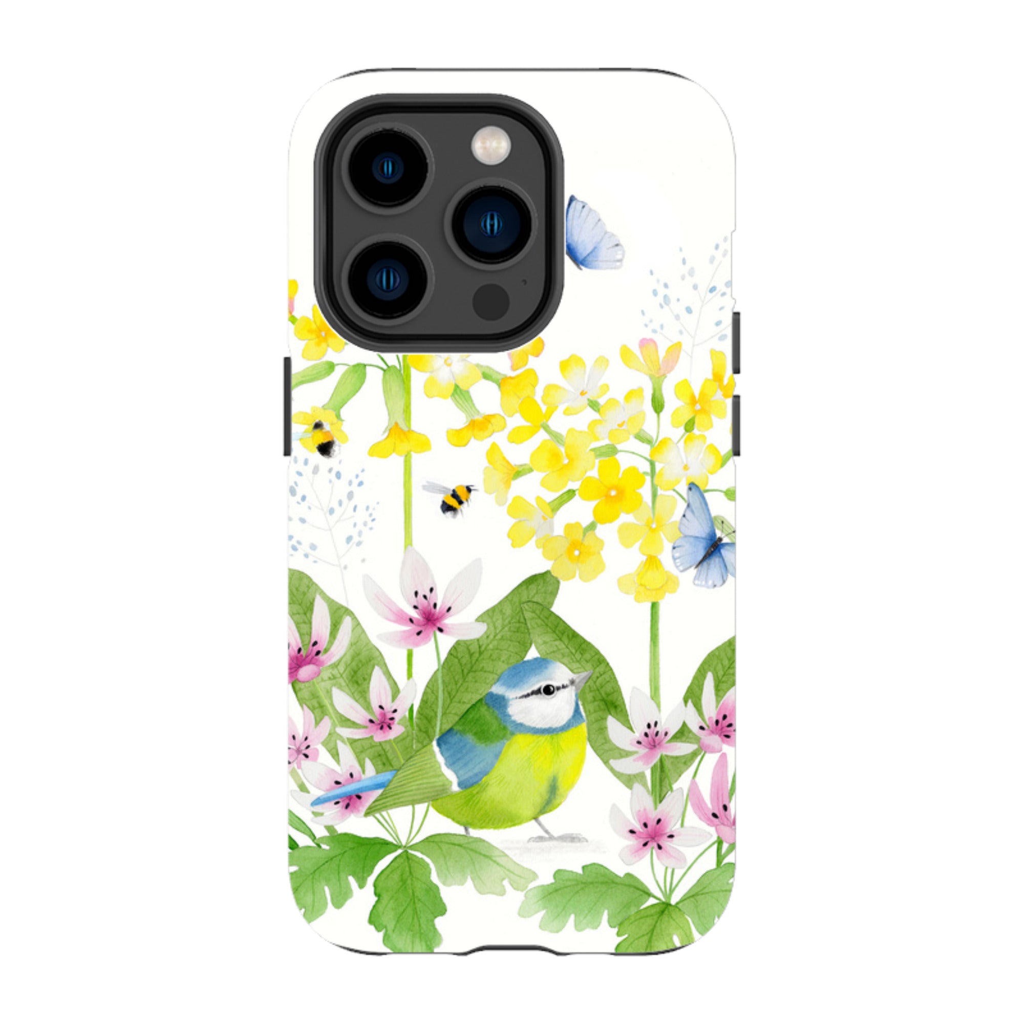 iPhone Tough Case - Blue Tit Garden By Bex Parkin
