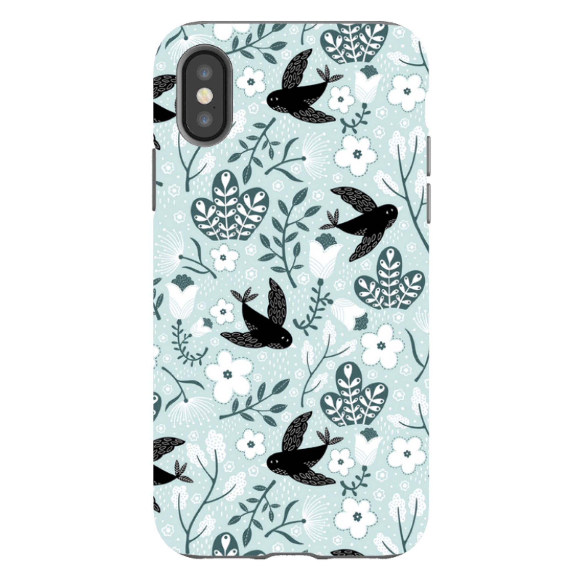 iPhone Tough Case - Black Birds By Suzy Taylor