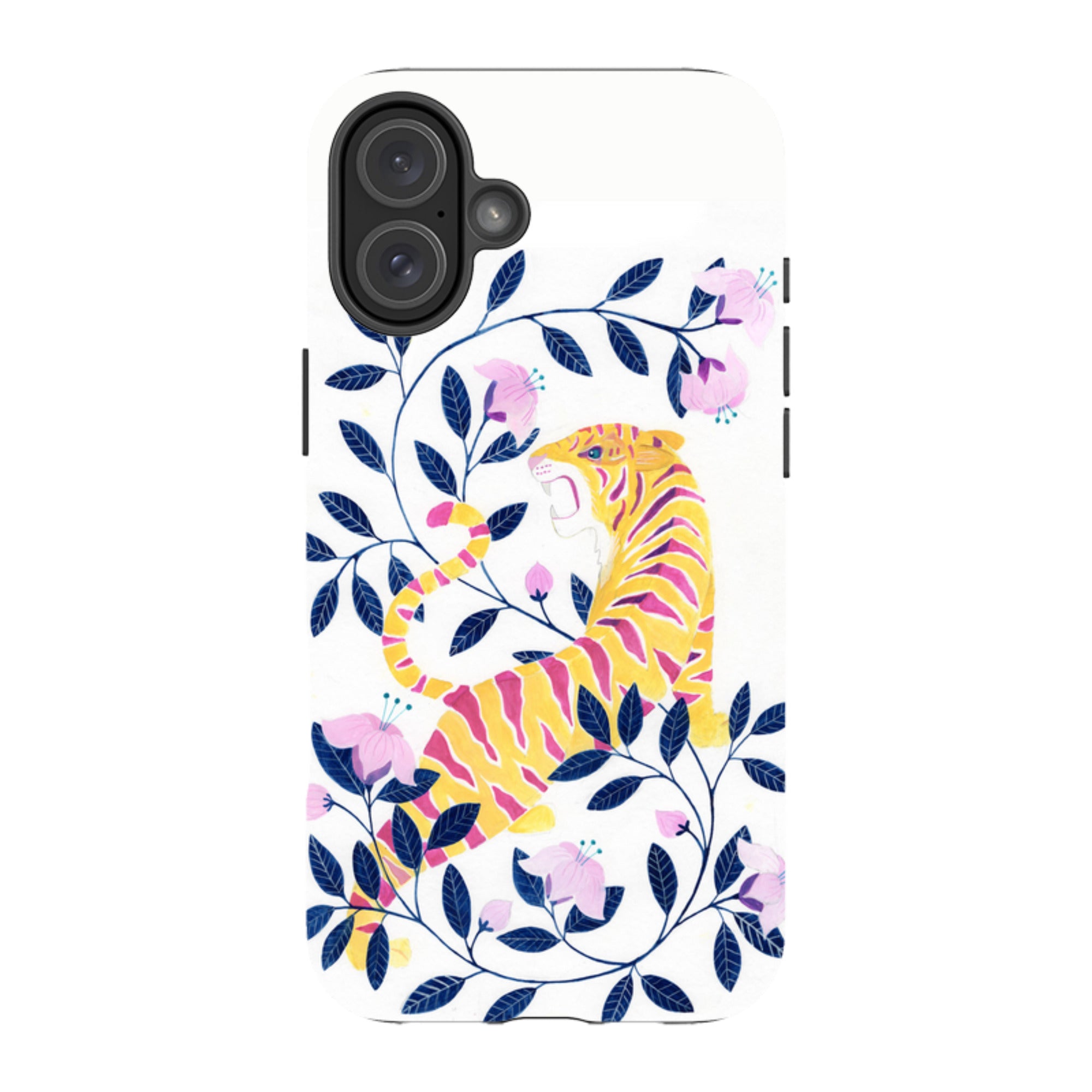 iPhone Tough Case - Yellow Tiger By Bex Parkin