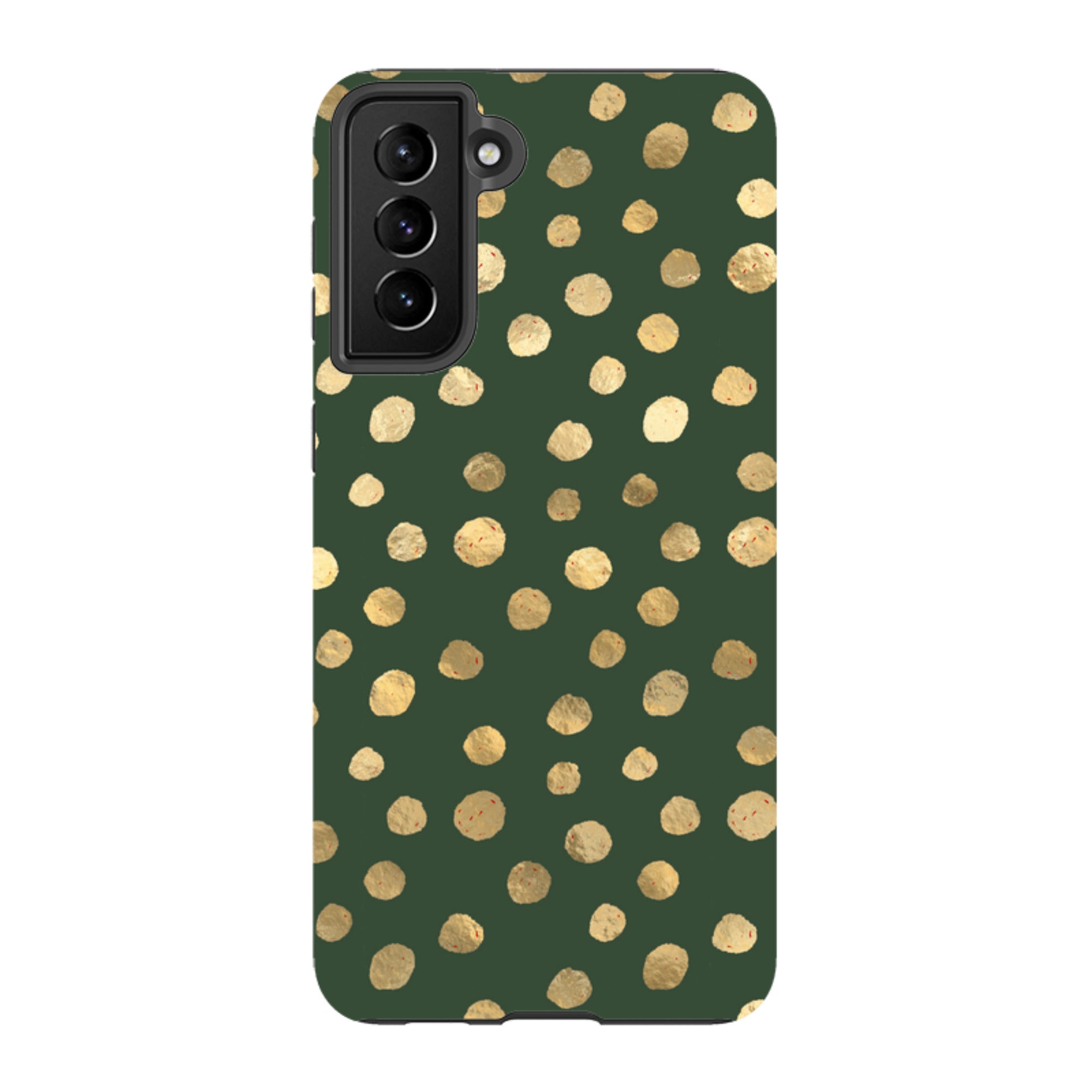 Samsung Tough Case - Green and Gold Dots