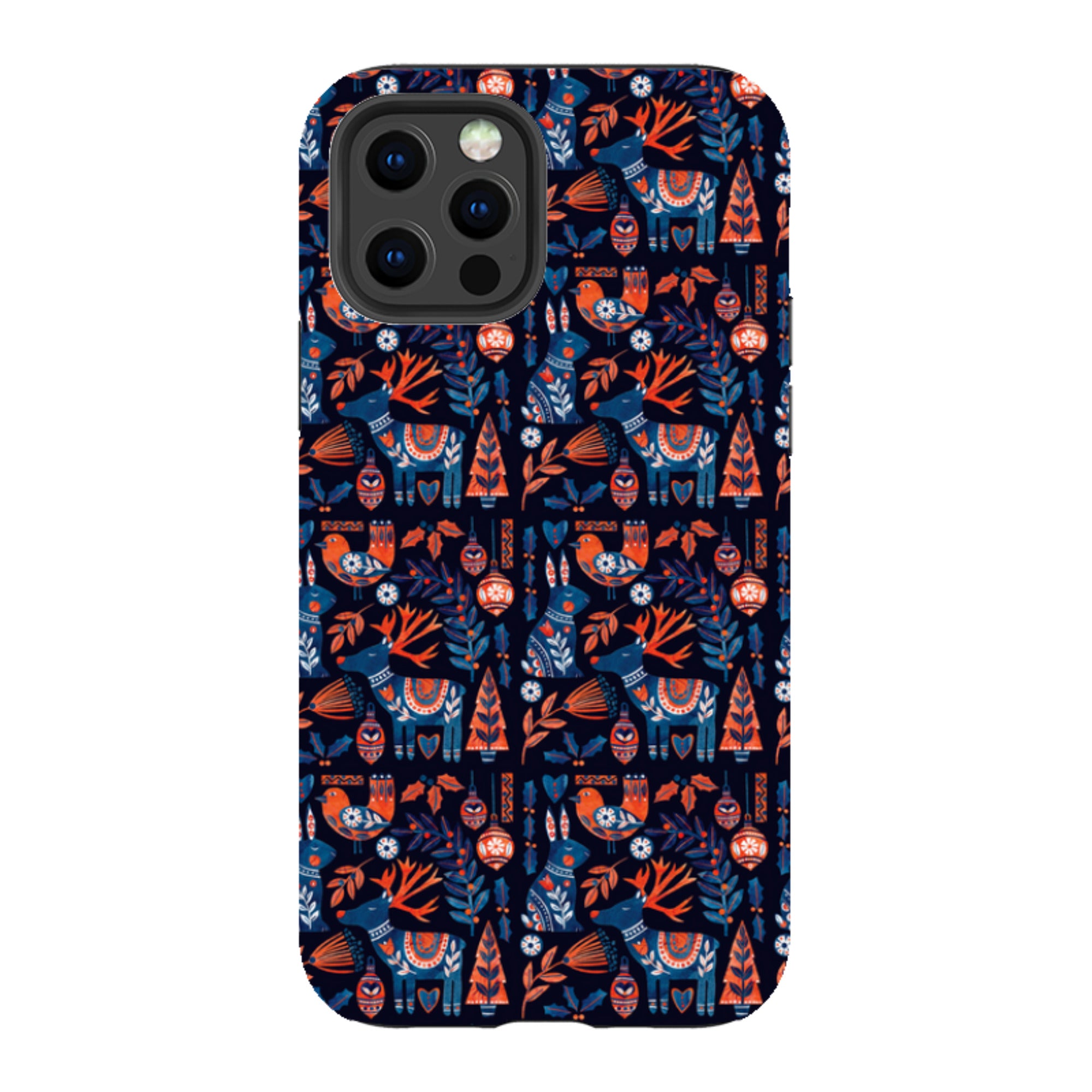 iPhone Tough Case - Scandi Animals Dark By Tracey English