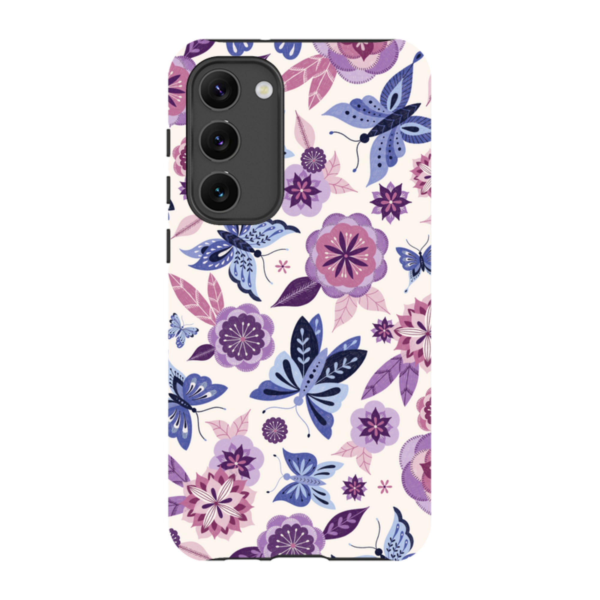 Samsung Tough Case - Butterfly Blooms Ivory By Jenny Zemanek