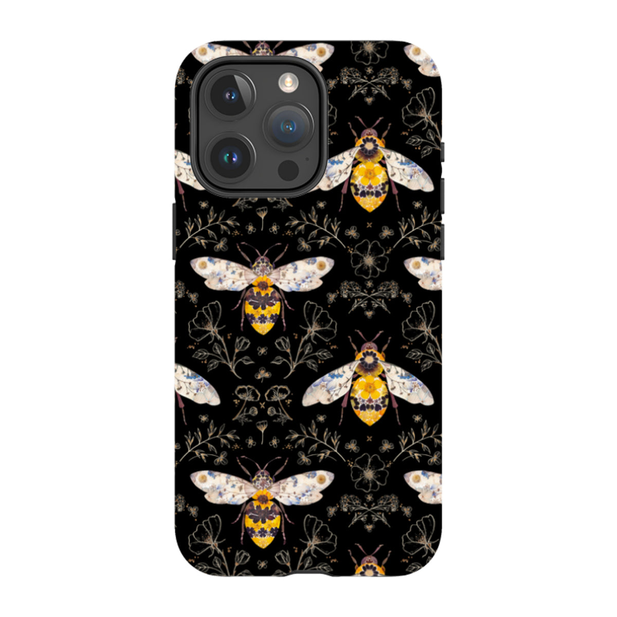 iPhone MagSafe Tough Case - Midnight Bumble Bee Multi By Helen Ahpornsiri