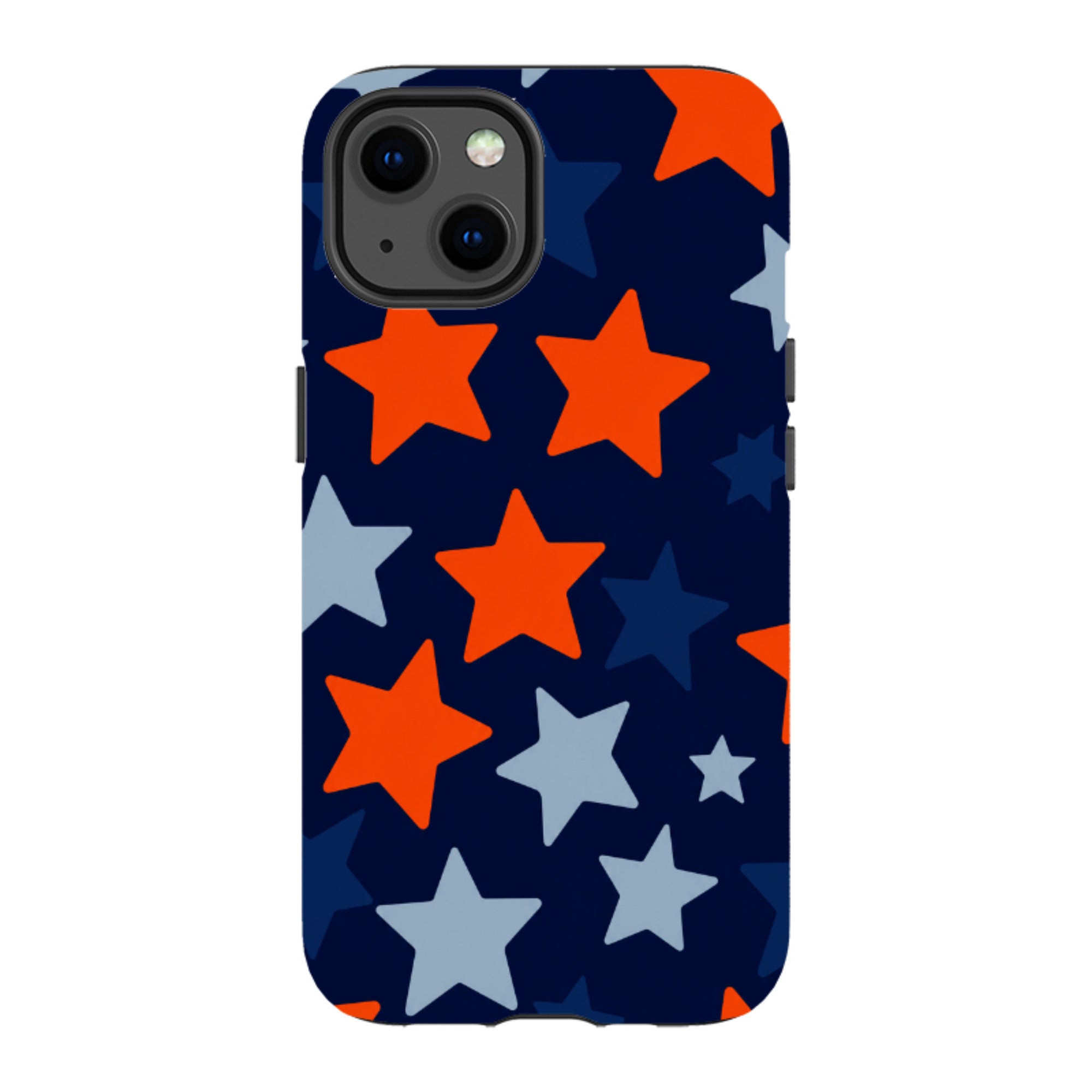 iPhone MagSafe Tough Case - Navy Blue & Orange Star