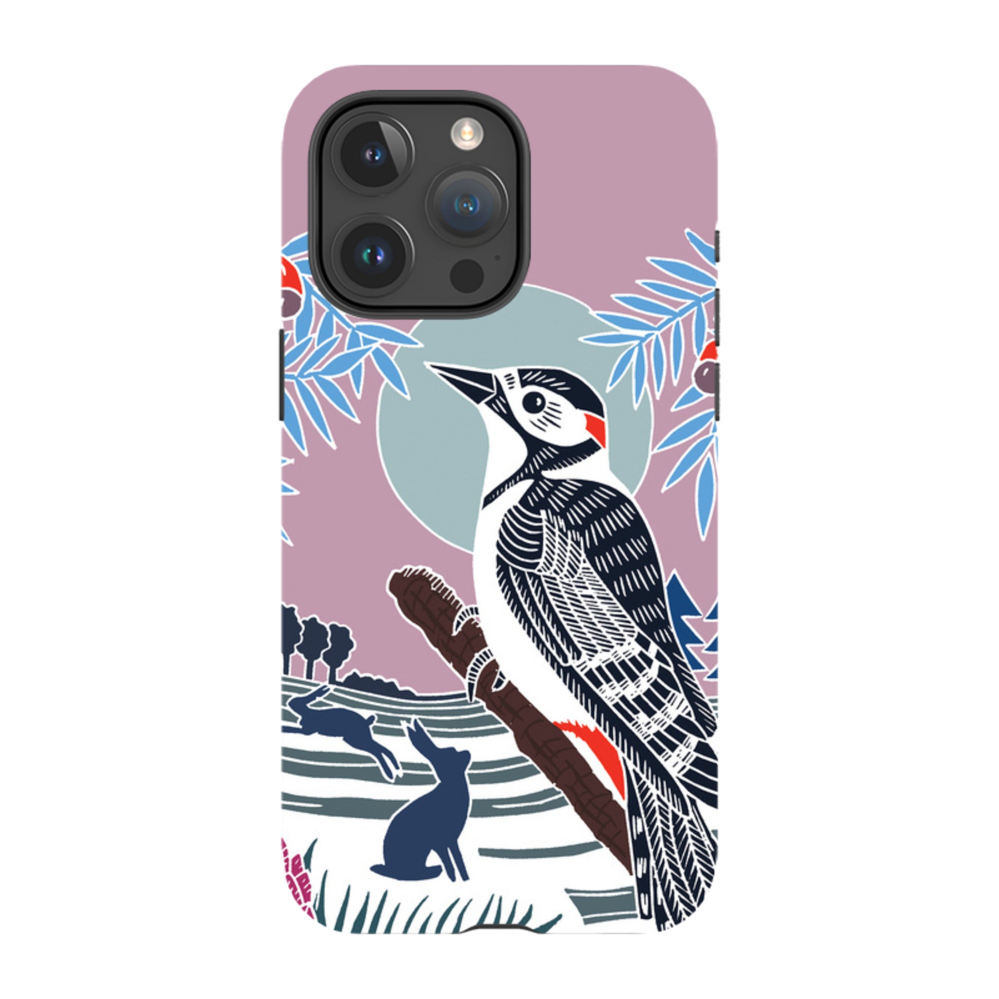 iPhone Tough Case - Woodpecker Pale By Kate Heiss