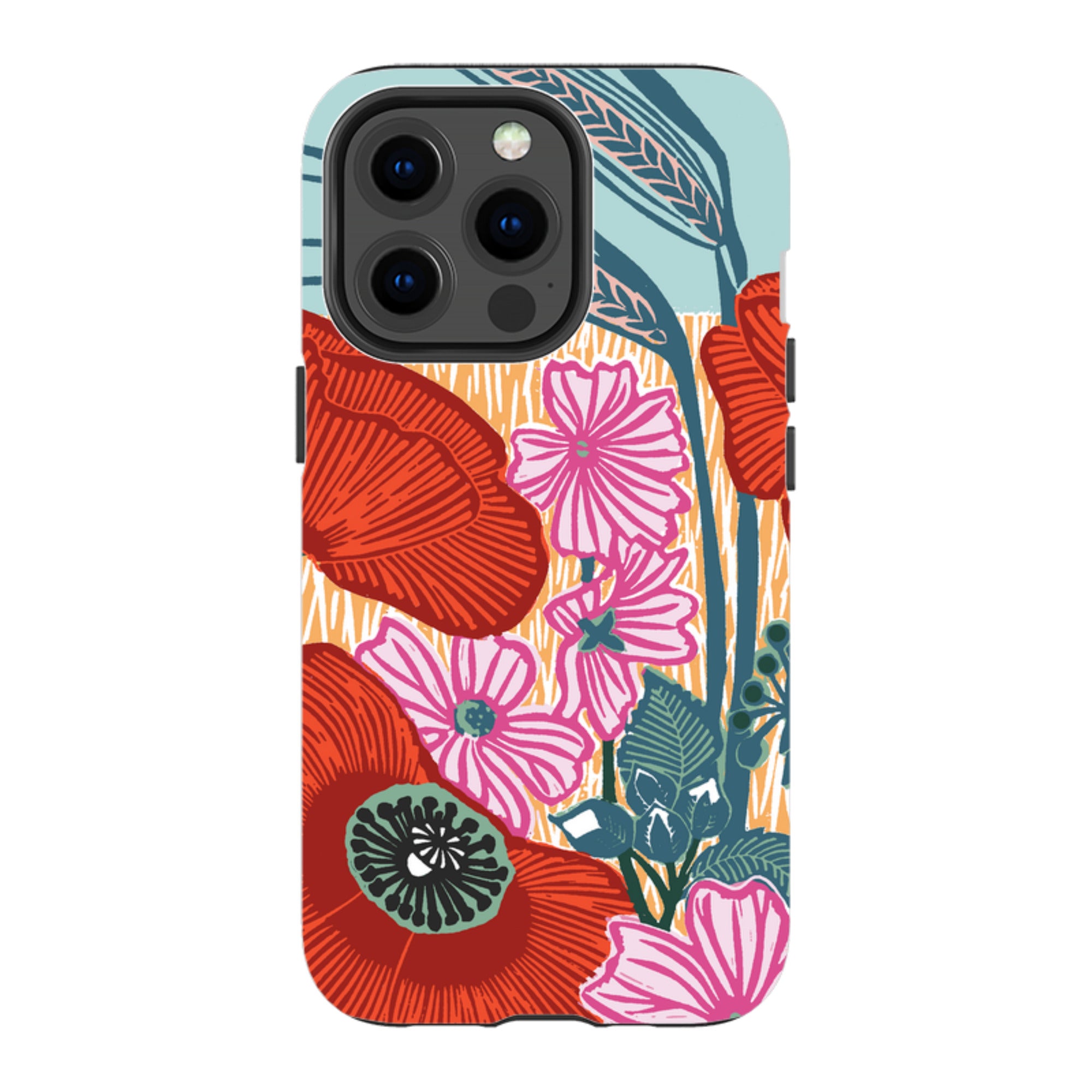 iPhone Tough Case - Wild Poppies By Kate Heiss
