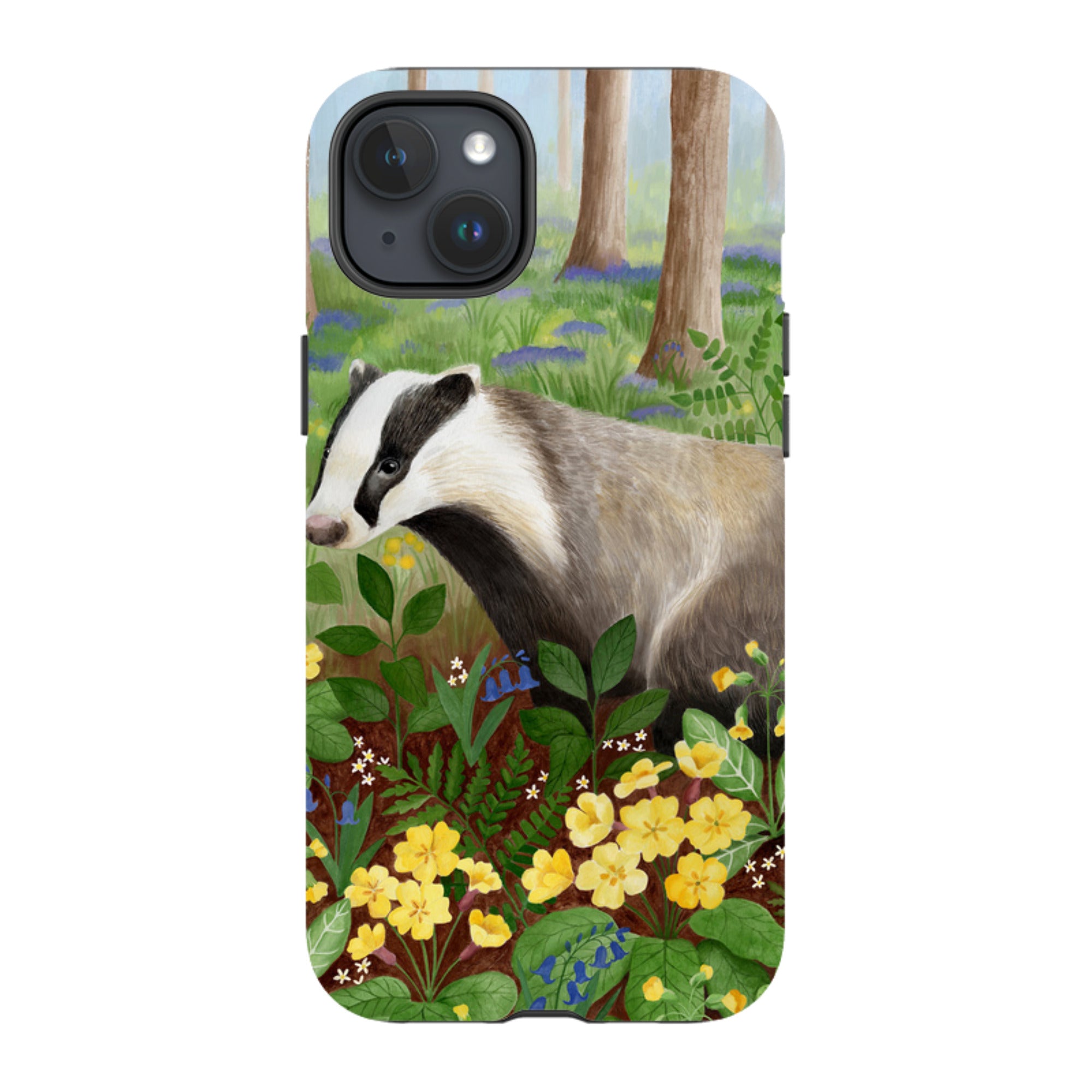 iPhone Tough Case - Bluebell Badger By Bex Parkin
