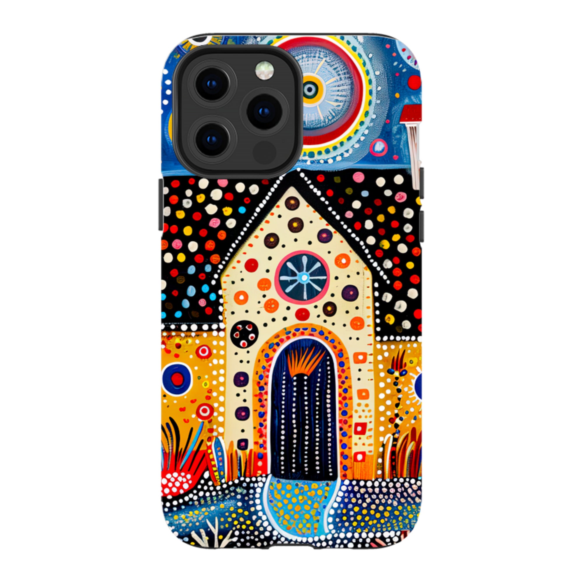 iPhone MagSafe Tough Case - Folk Art House IX