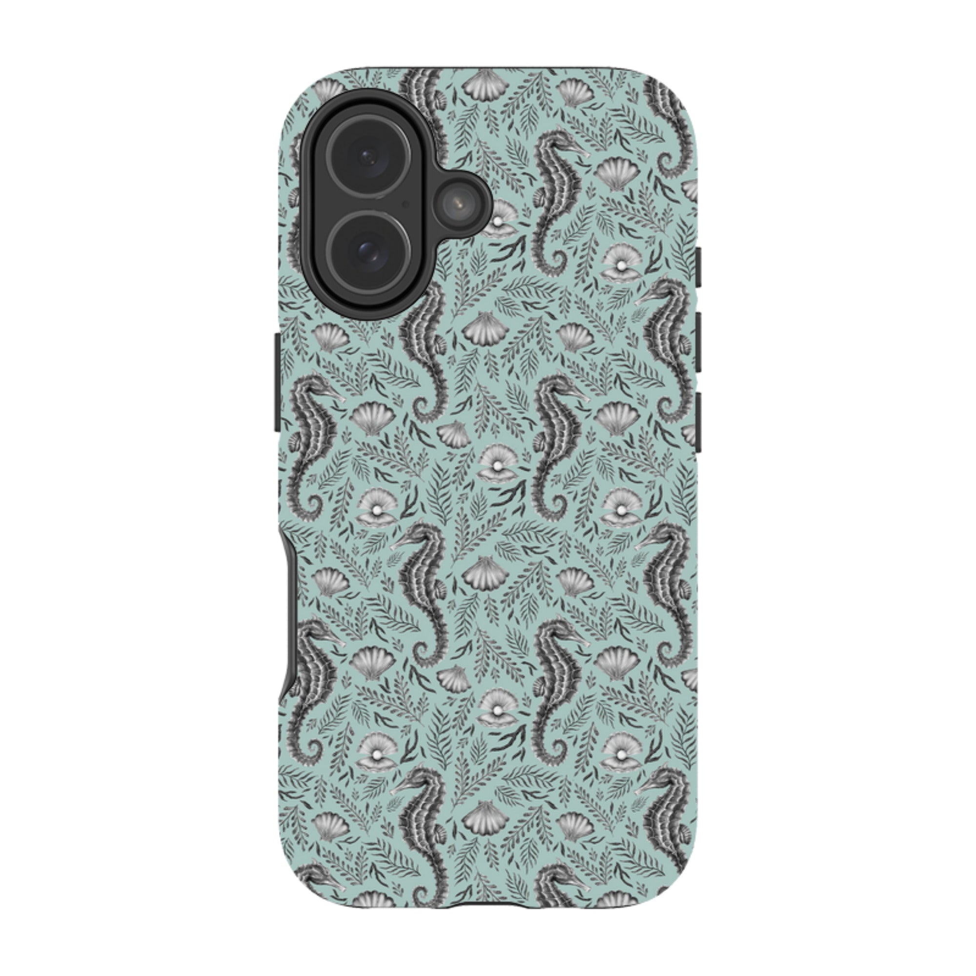 iPhone MagSafe Tough Case -  Seahorse Seafoam By Catherine Rowe