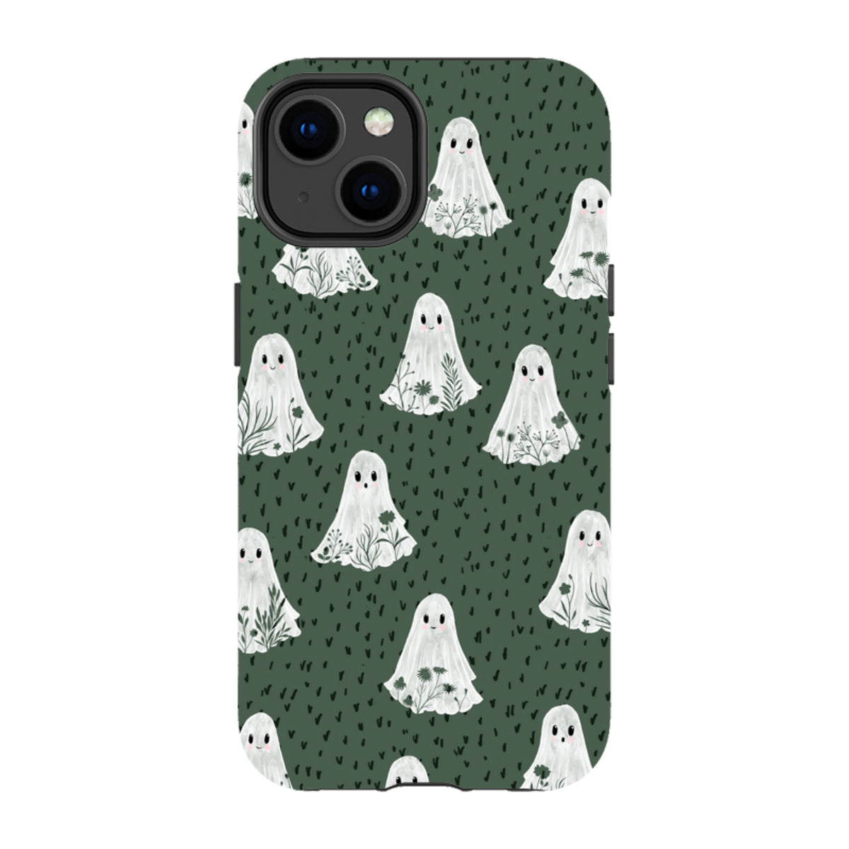 iPhone Tough Case - Floral Ghosts - Pine By Katherine Quinn