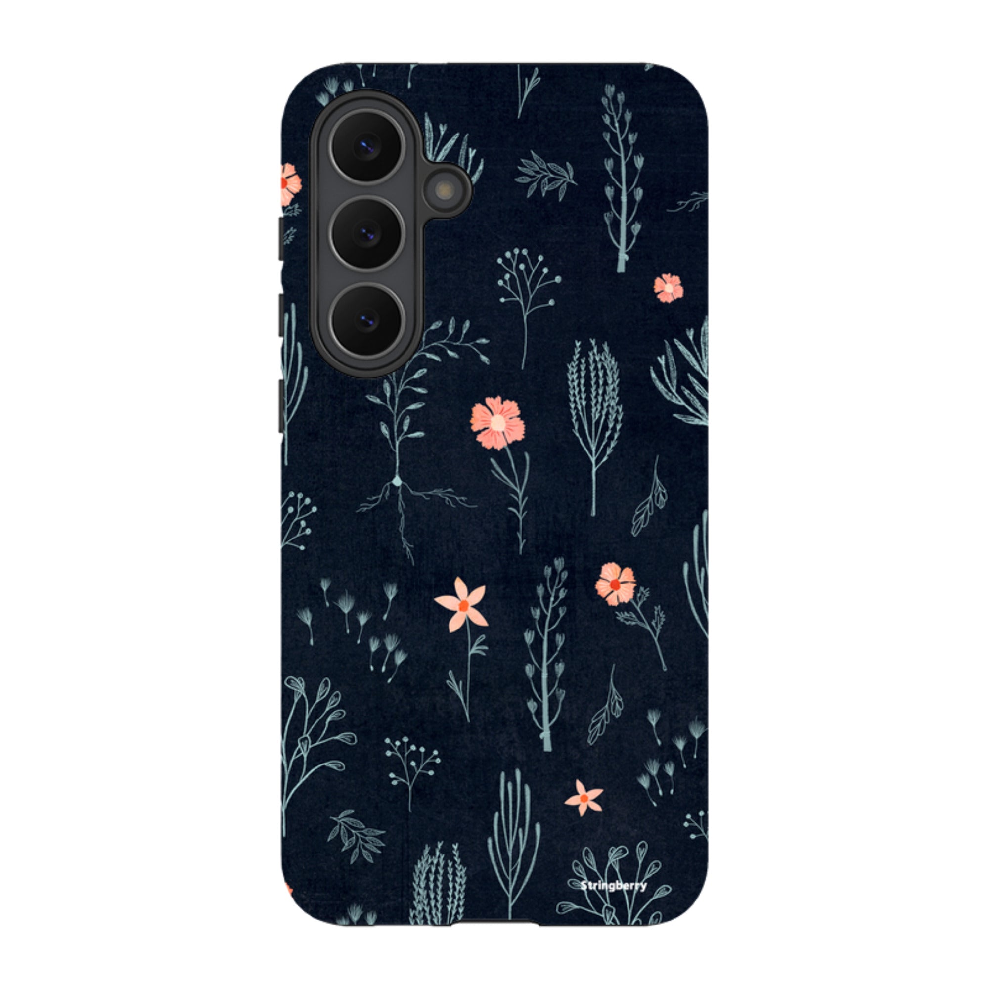 Samsung Tough Case - Floral Light Blue And Pink By Katherine Quinn