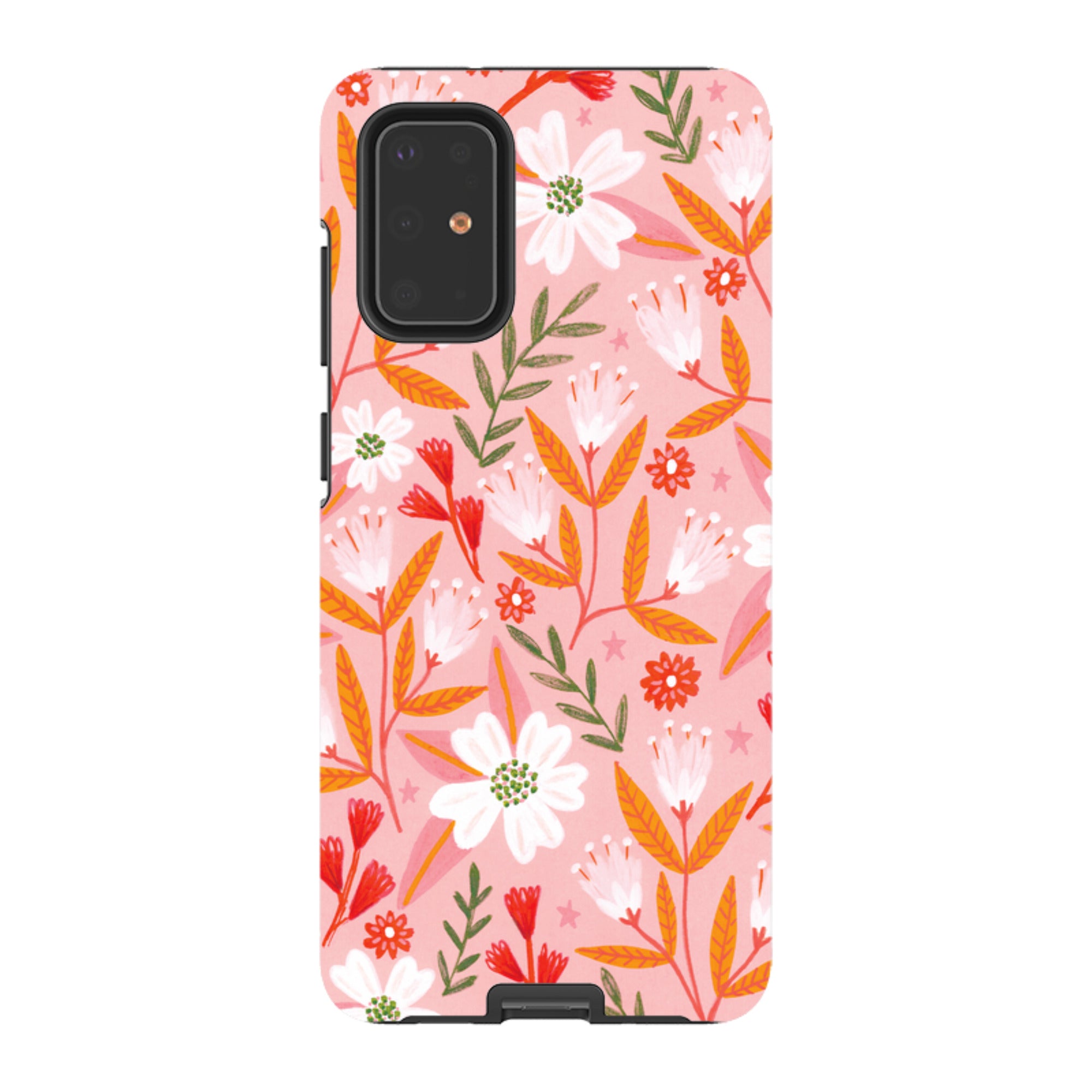 Samsung Tough Case - Pink And Orange Florals By Lee Foster Wilson