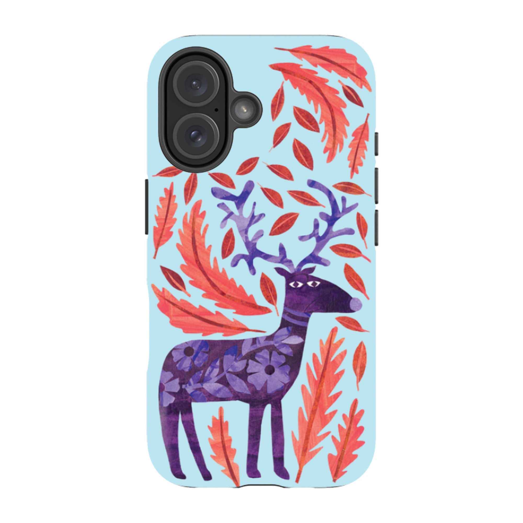 iPhone MagSafe Tough Case - Purple Reindeer By Tracey English