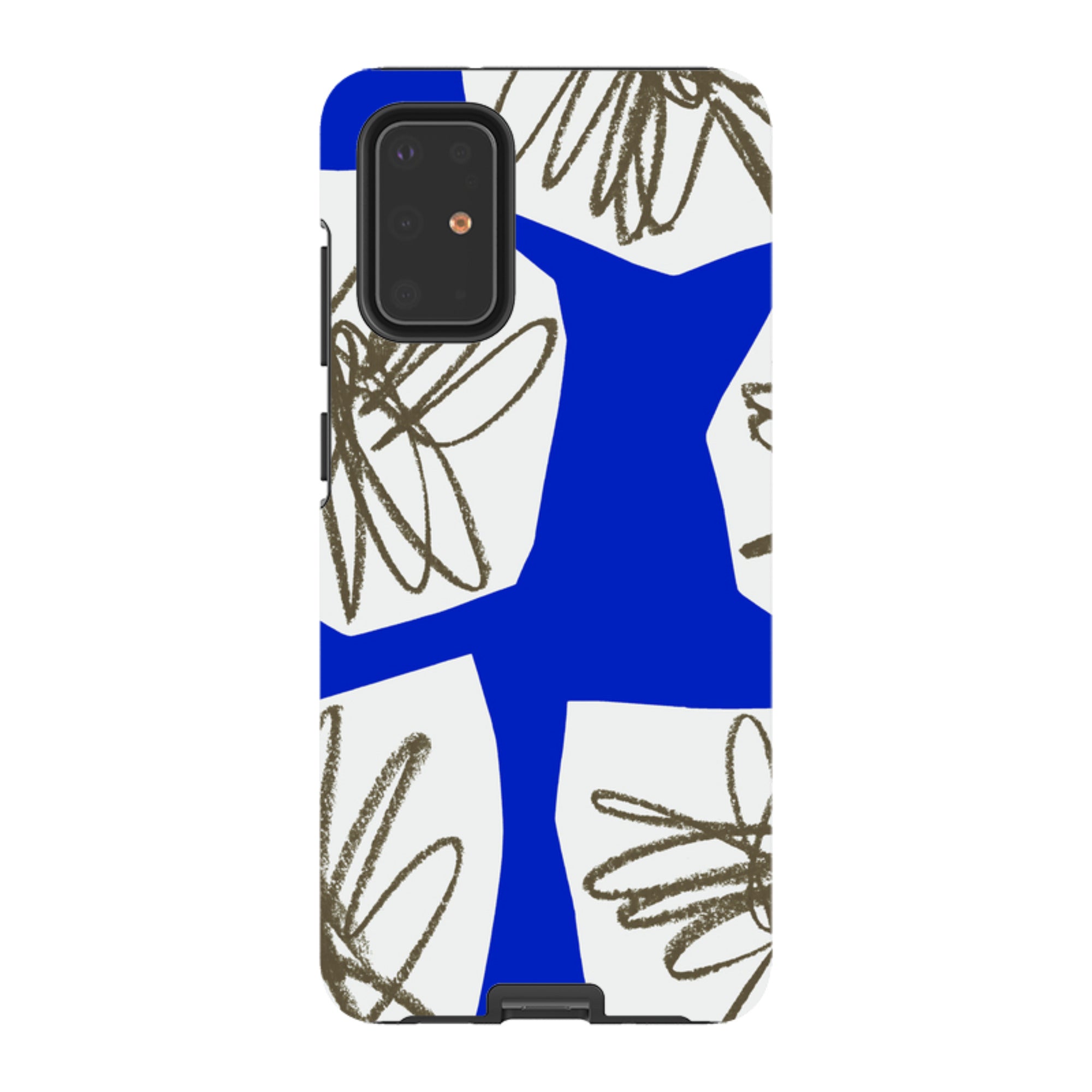 Samsung Tough Case - Blue Collage Flower By Kitty Joseph