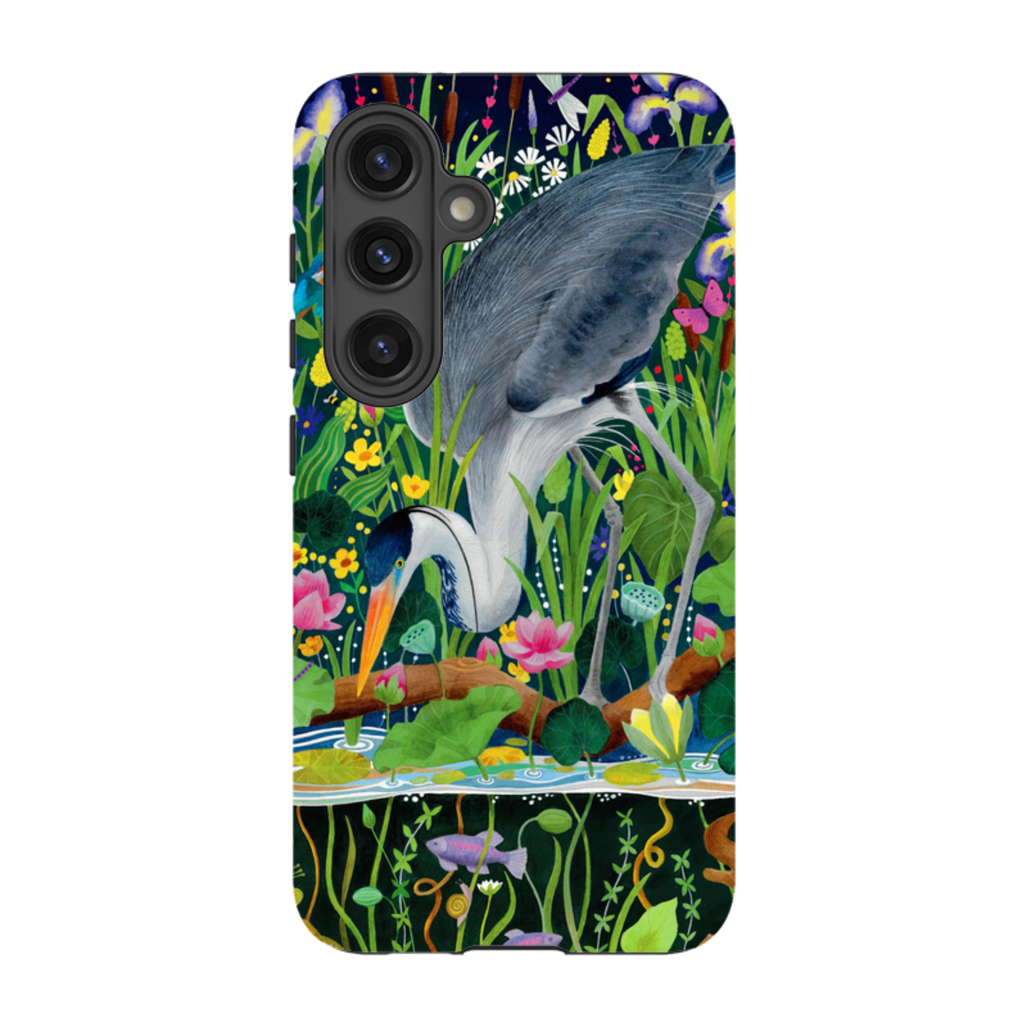Samsung Tough Case - Heron Fishing By Bex Parkin