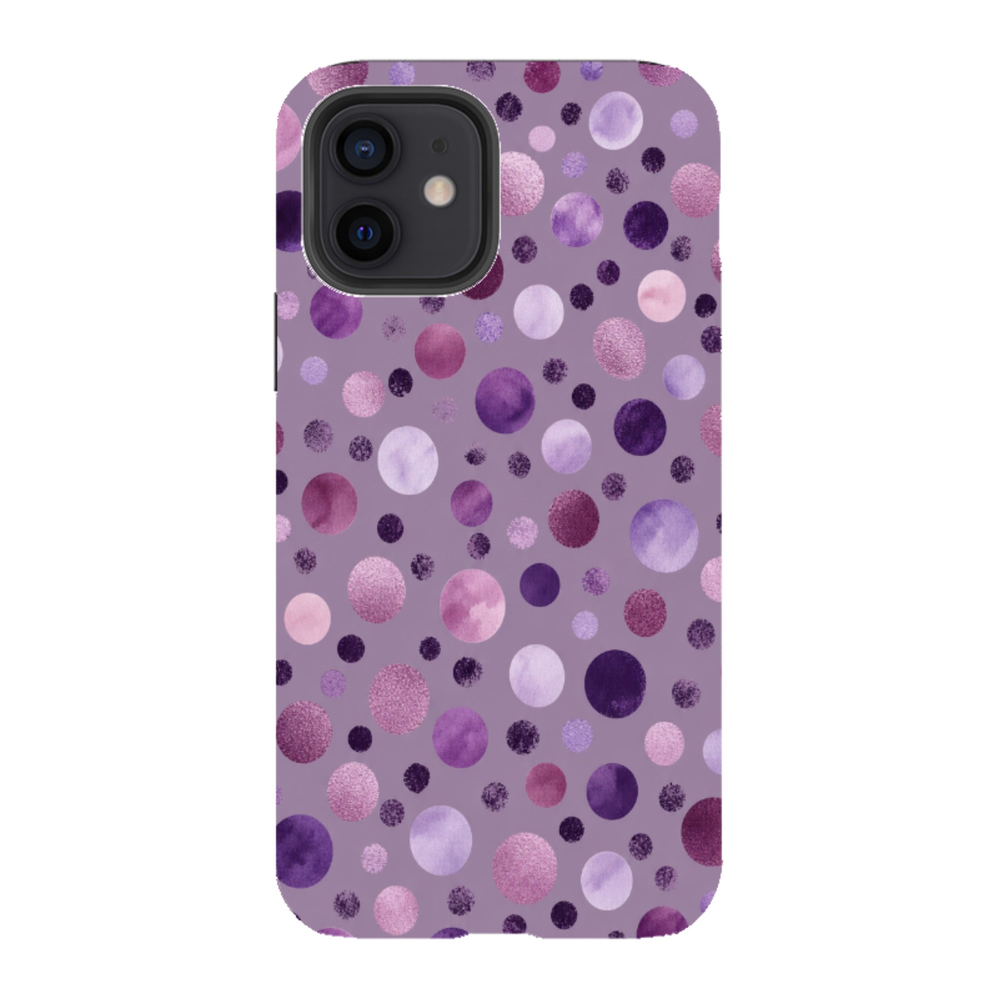 iPhone Tough Case - Mauve Polka Dot