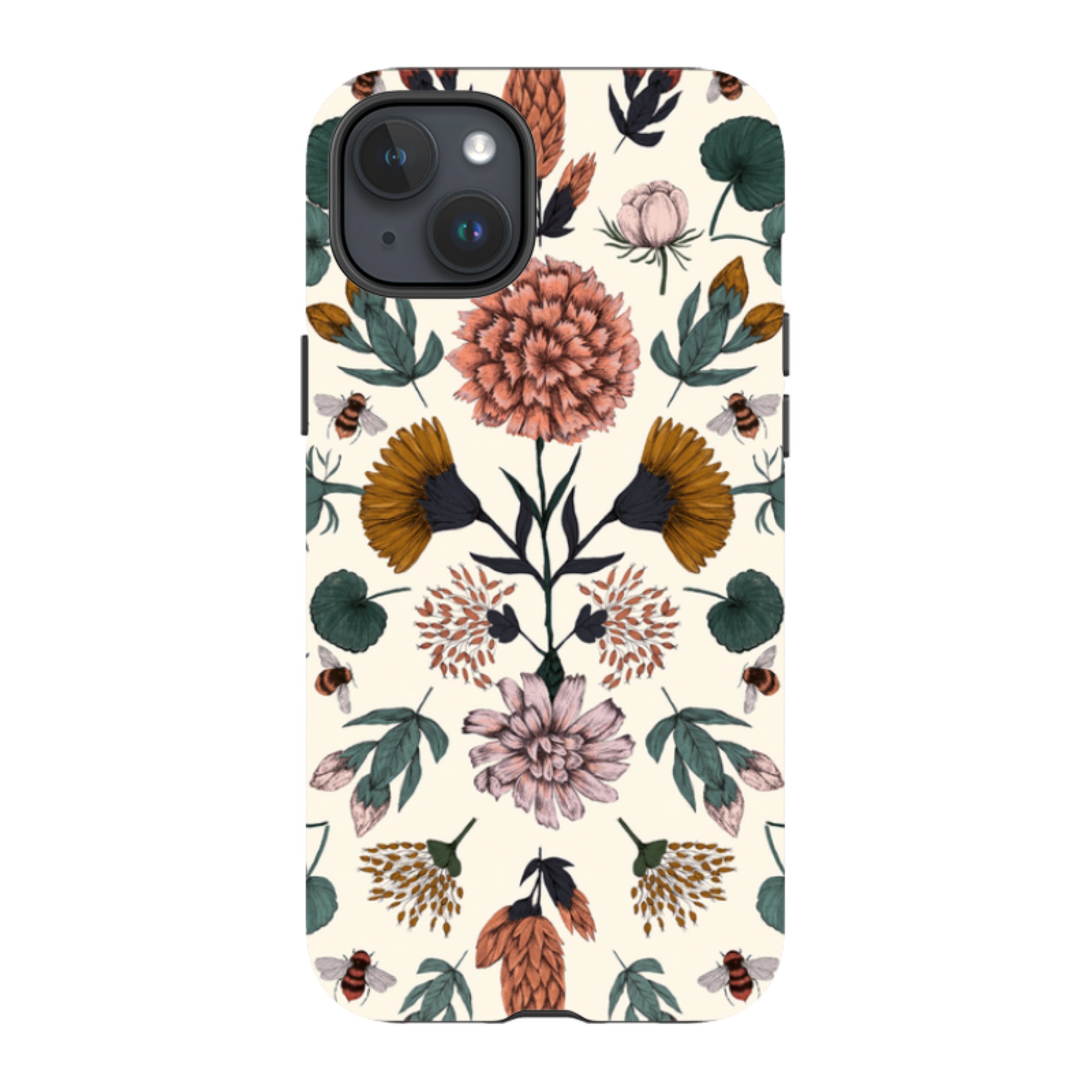 iPhone MagSafe Tough Case -  Floral Bees By Jade Mosinski