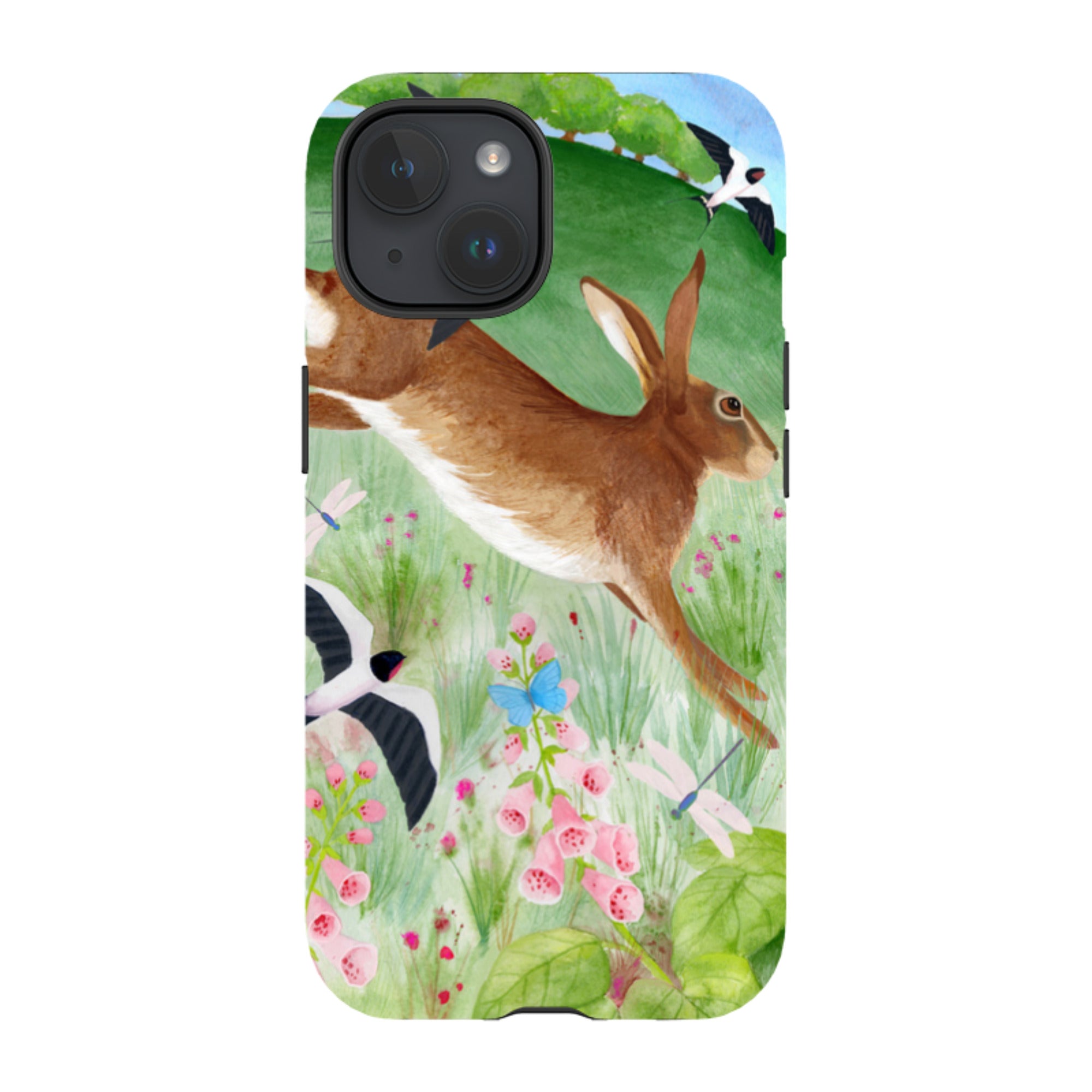 iPhone Tough Case - Hares And Swallows By Bex Parkin