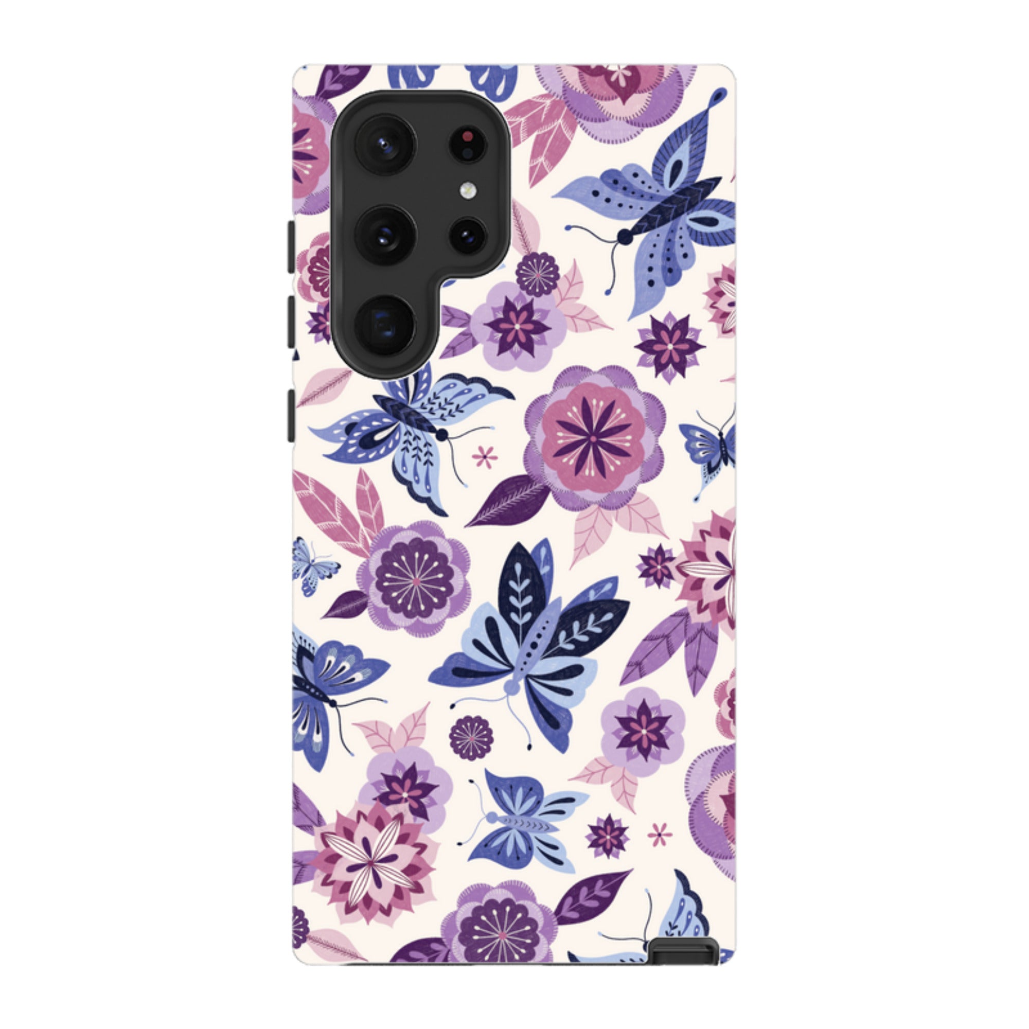 Samsung Tough Case - Butterfly Blooms Ivory By Jenny Zemanek