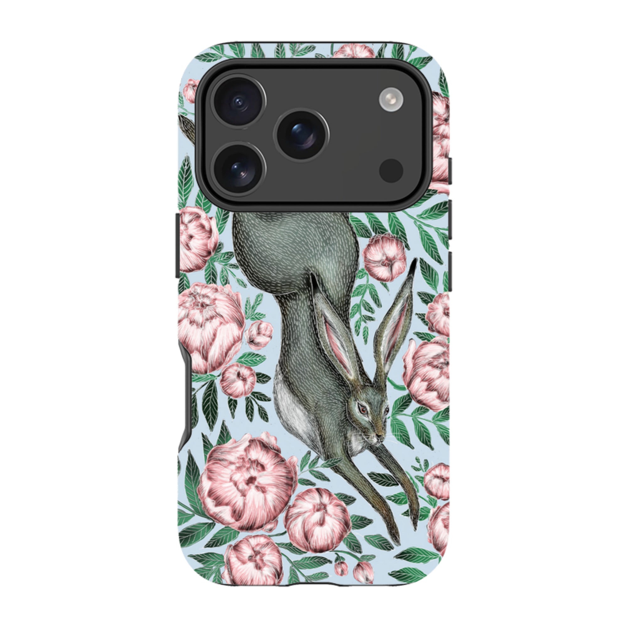 iPhone MagSafe Tough Case - Hare and Peonies By Catherine Rowe