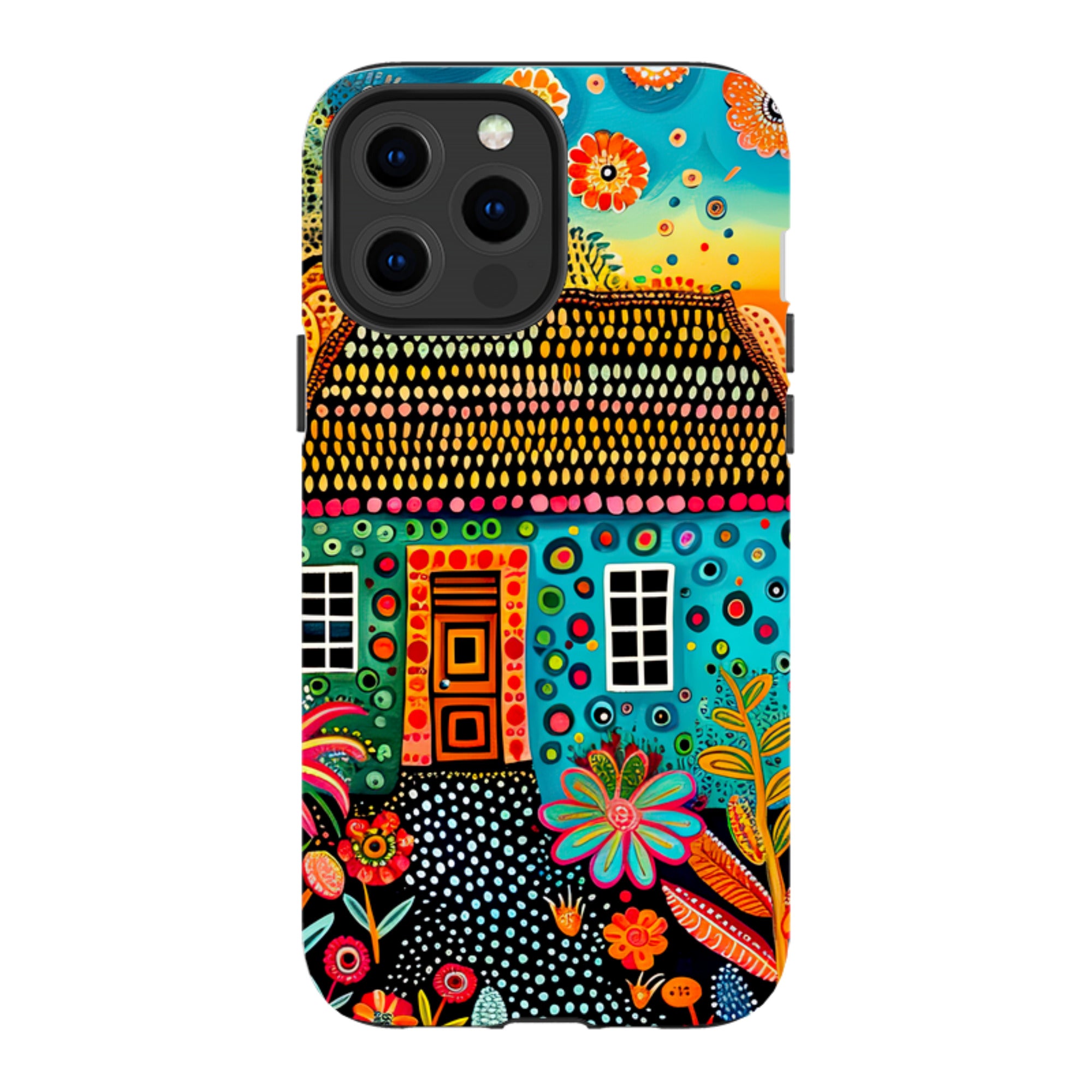 iPhone Case - Folk Art House VII