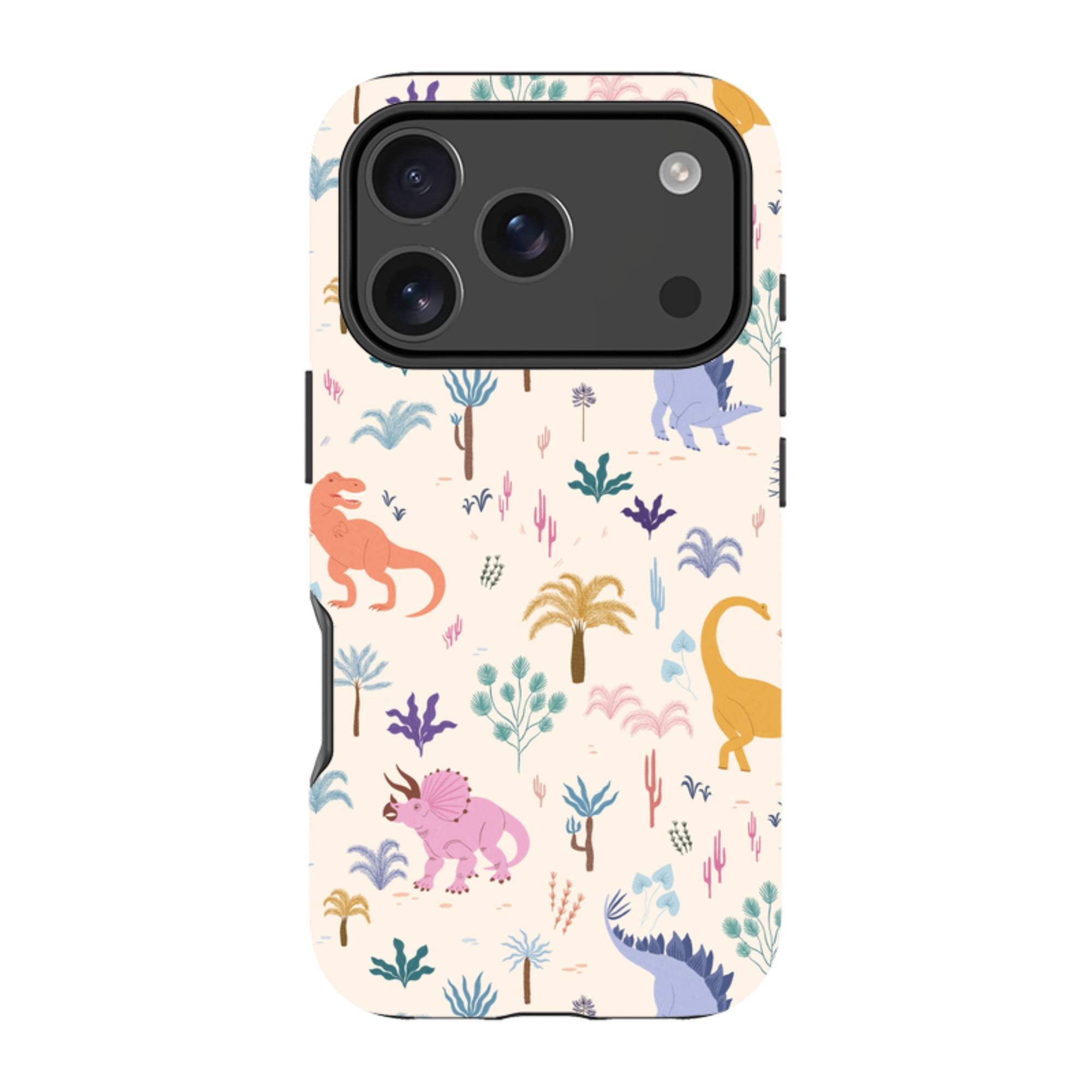 iPhone MagSafe Tough Case - Dinosaur Pattern Light By Meghann Rader