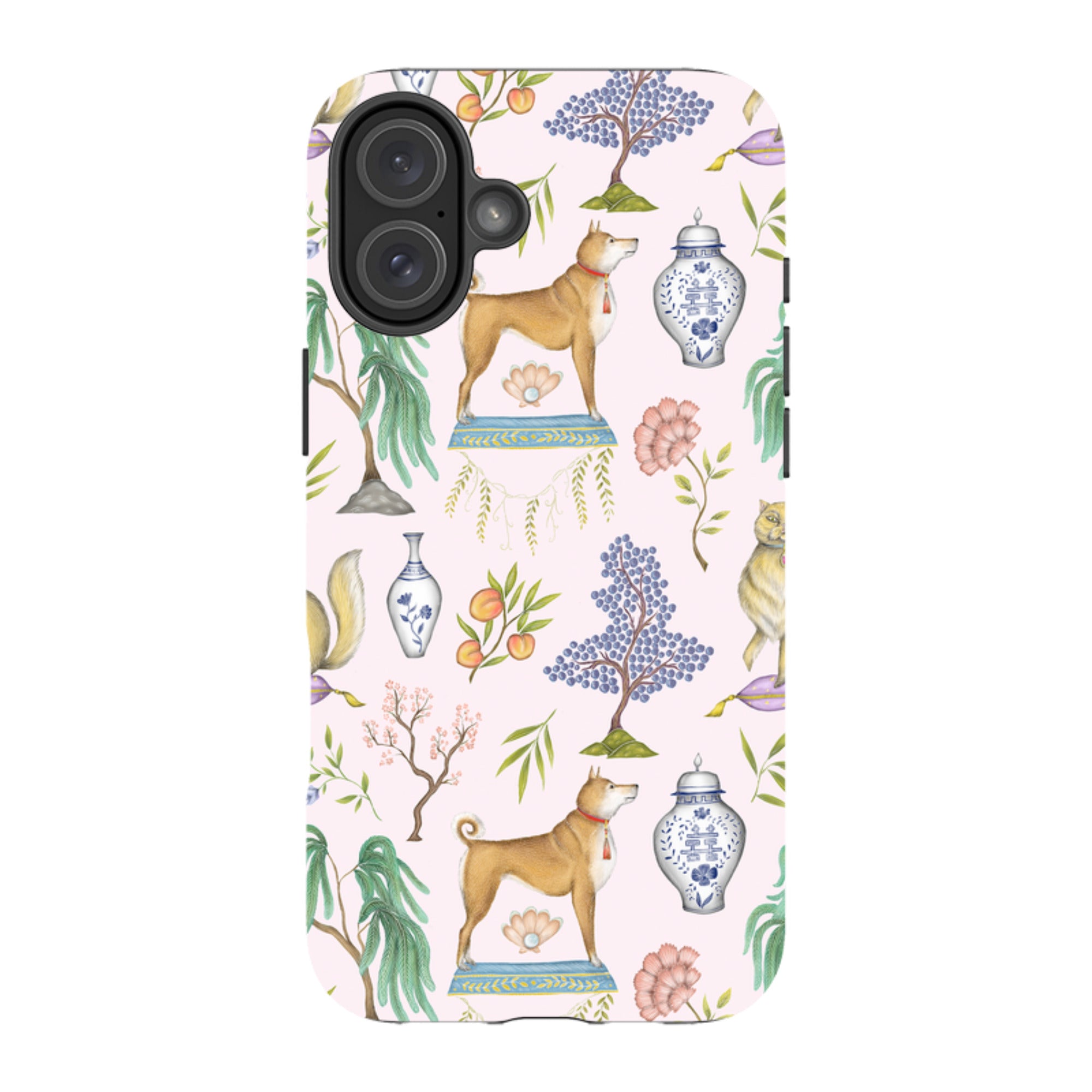 iPhone Tough Case - Chinoiserie Menagerie Pink By Catherine Rowe