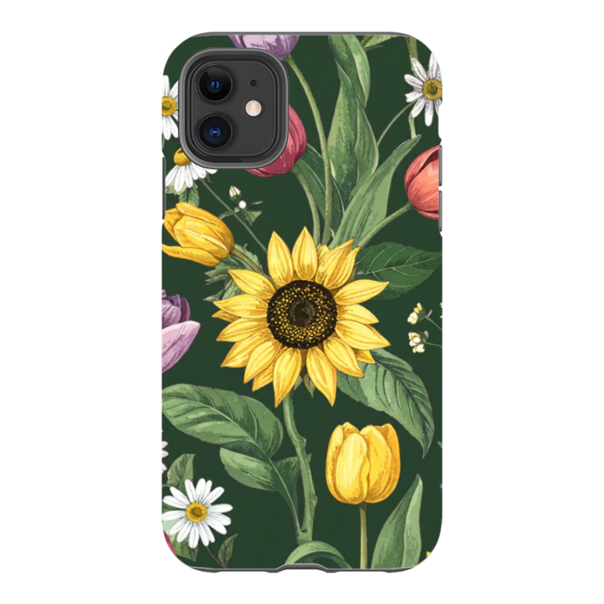 iPhone Case - Green Sunflowers