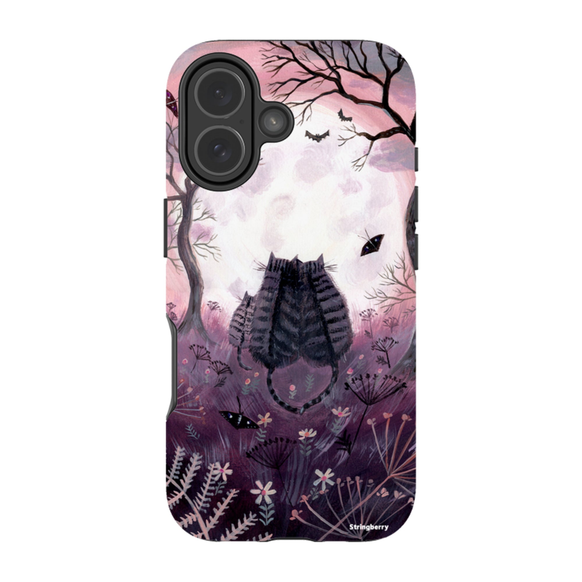 iPhone Tough Case - Spooky Cats By Mary Stubberfield