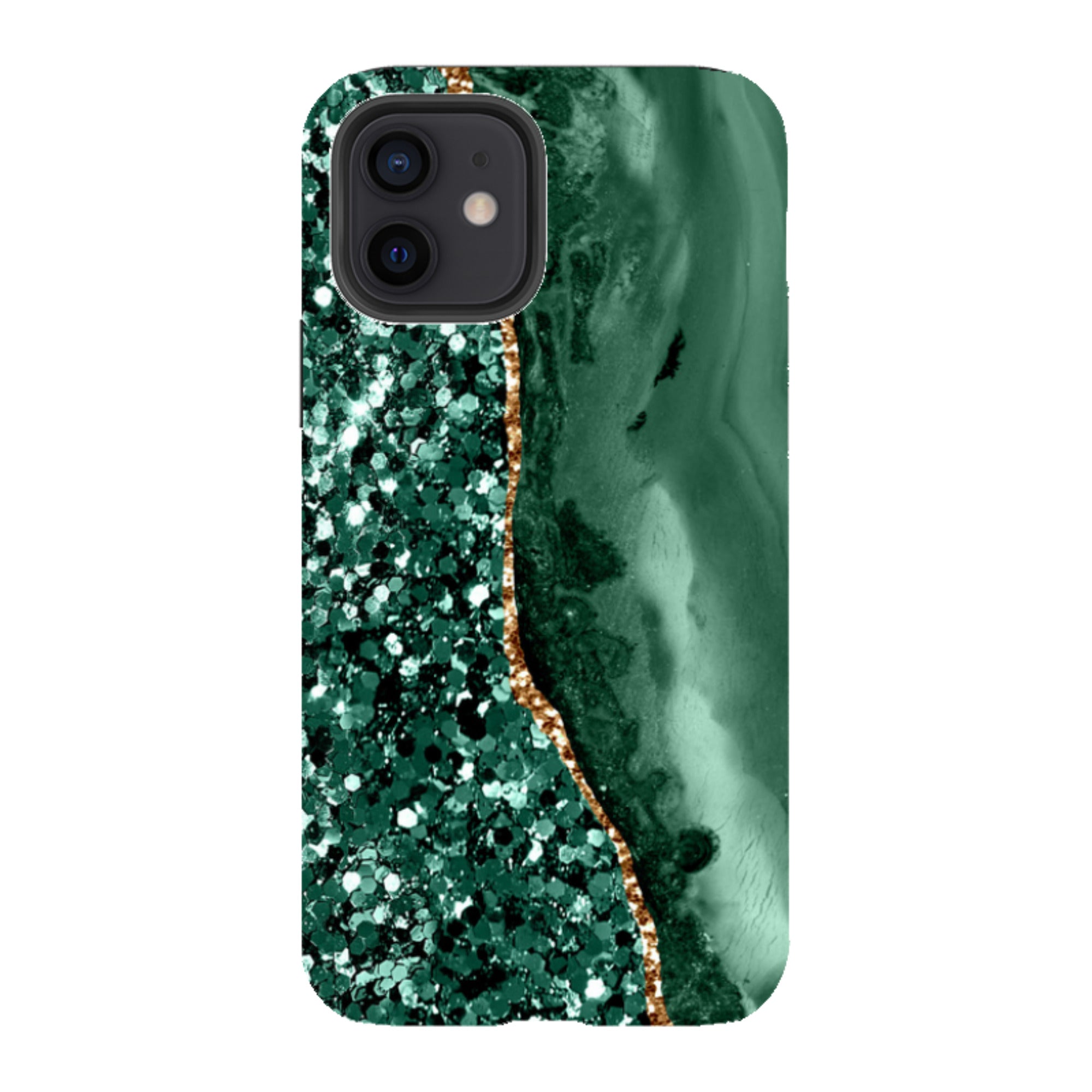 iPhone Tough Case - Green Shade (case does not glitter)