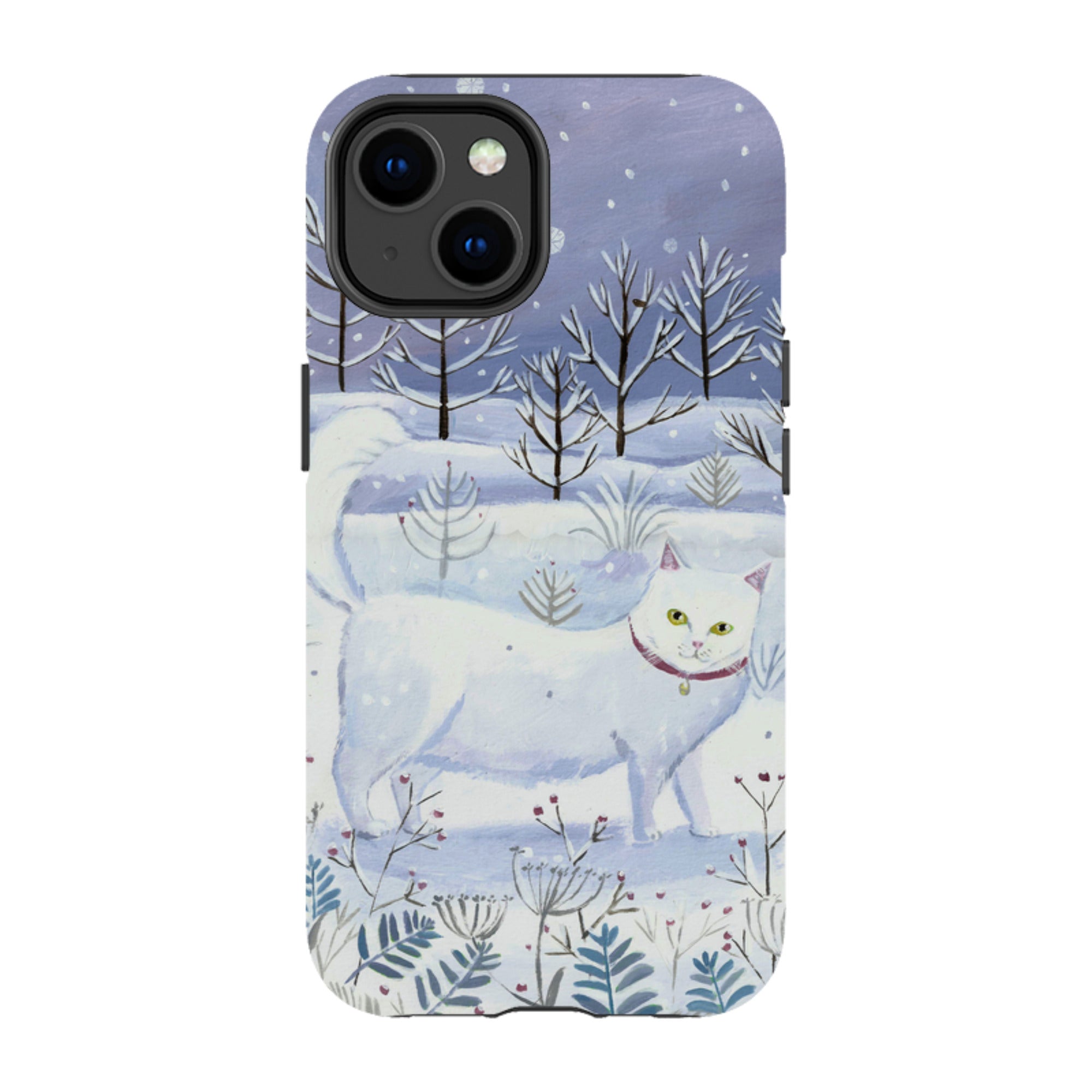 iPhone Tough Case - White Cat By Mary Stubberfield