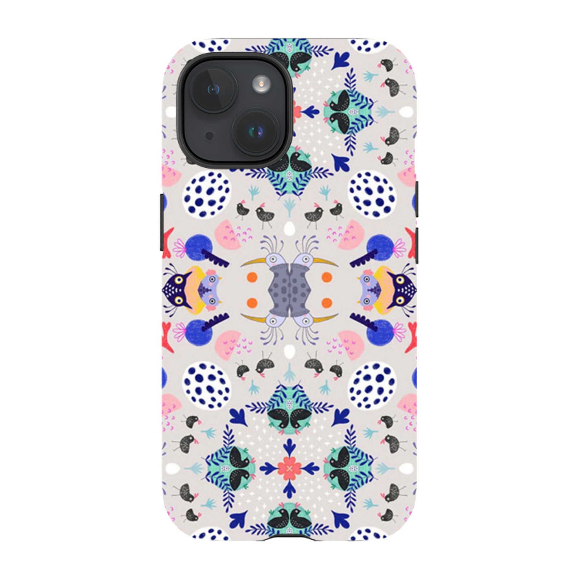 iPhone MagSafe Tough Case -  Crazy Bird Pattern By Mia Underwood