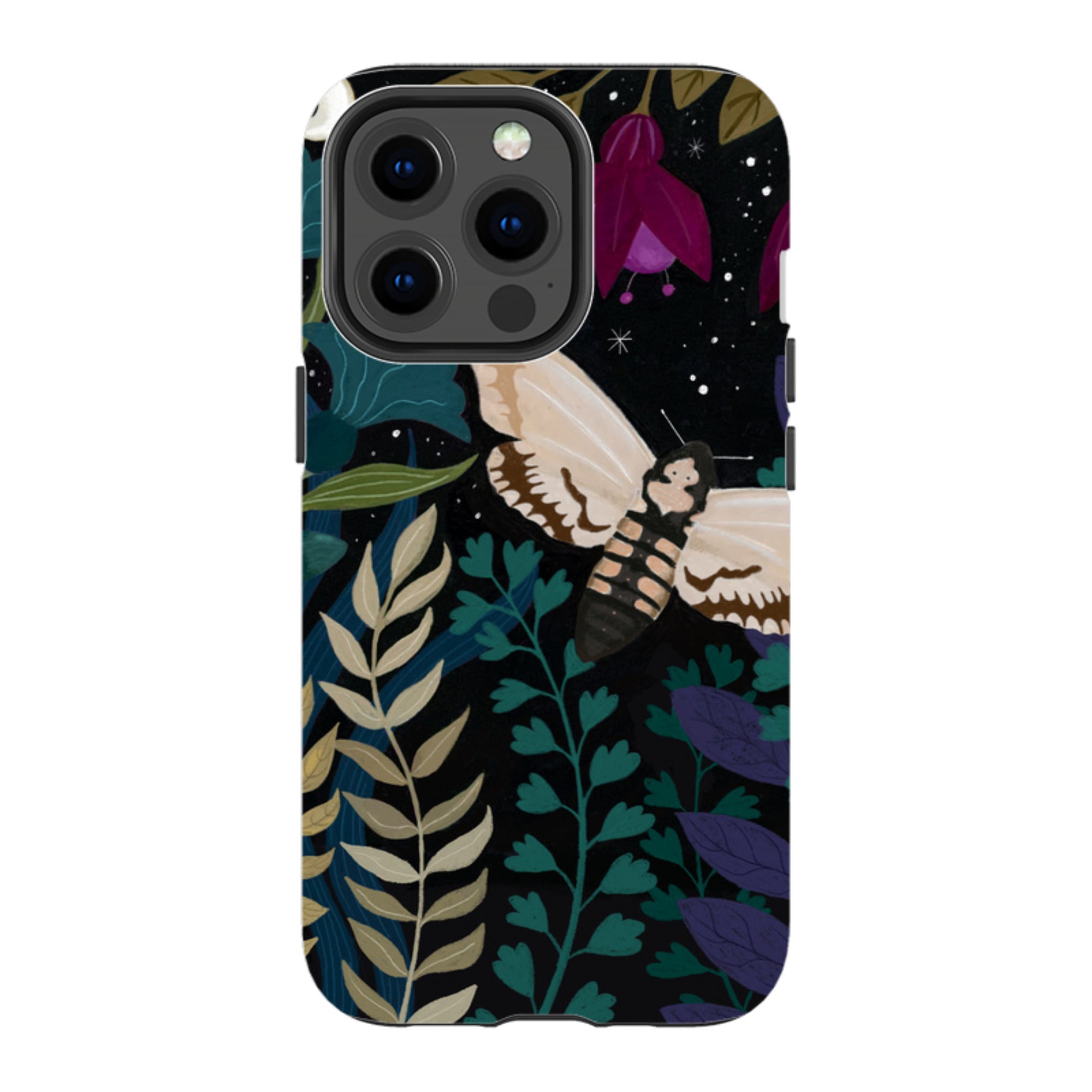 iPhone Tough Case - Midnight Moths By Bex Parkin