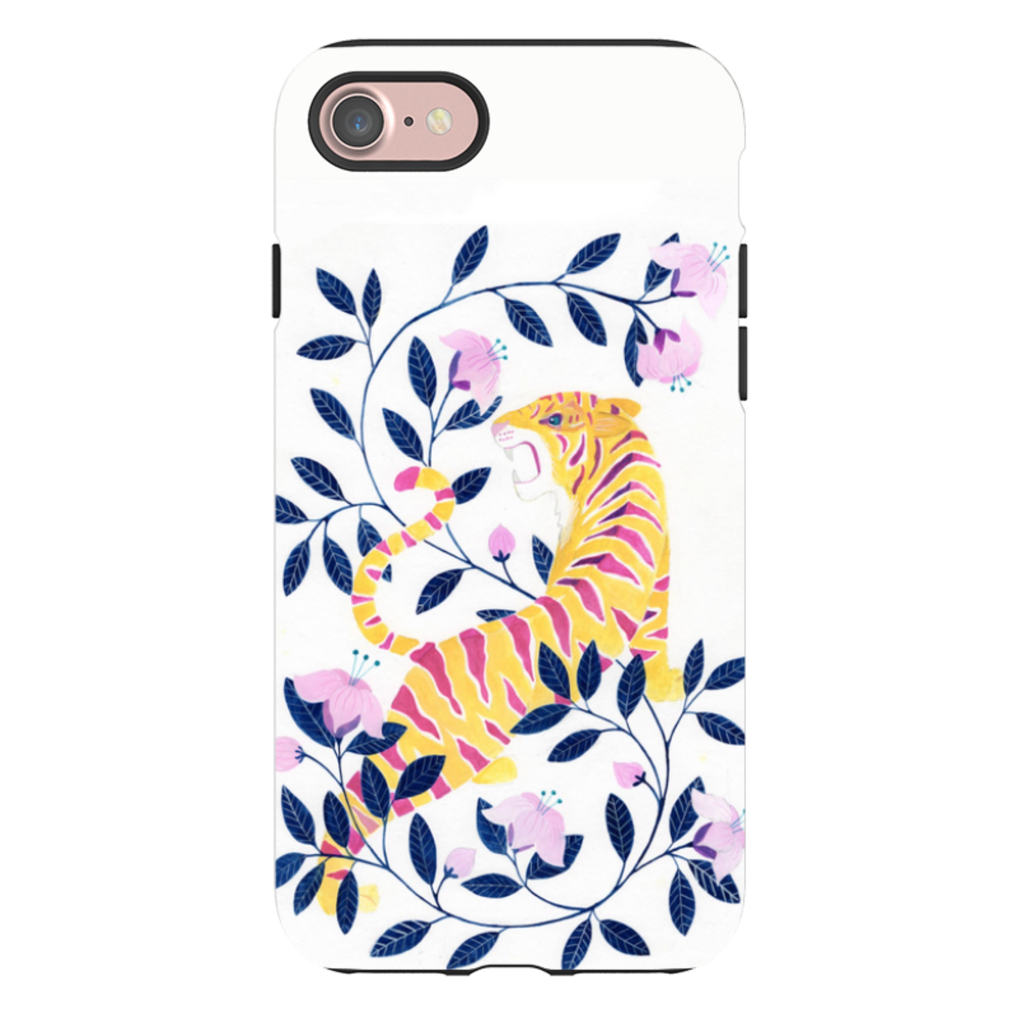 iPhone Tough Case - Yellow Tiger By Bex Parkin