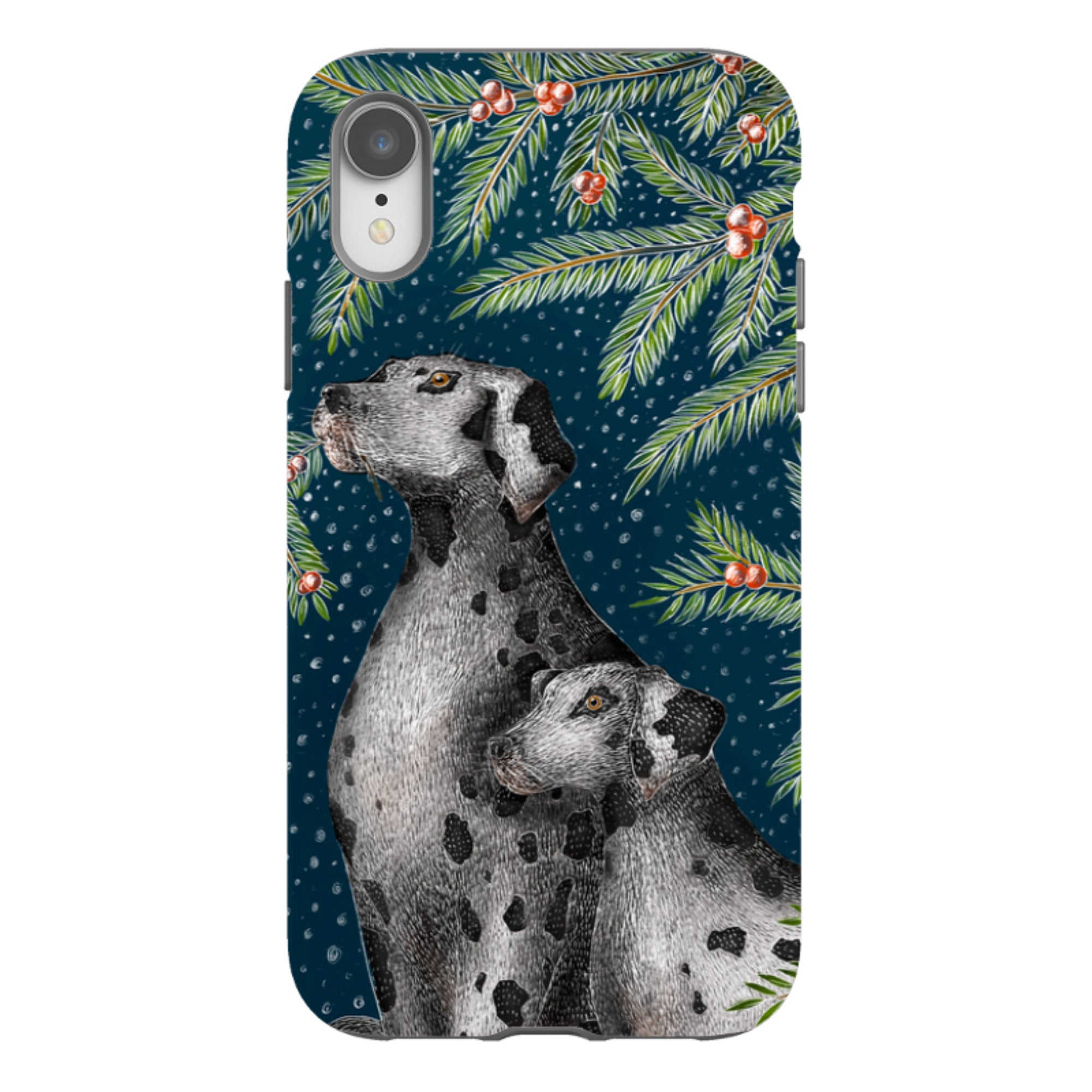 iPhone Tough Case - Christmas Dalmatians By Catherine Rowe