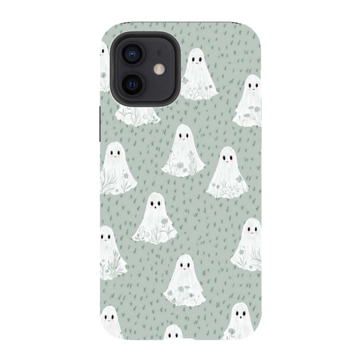 iPhone Tough Case - Floral Ghosts - Dusty Gourd By Katherine Quinn